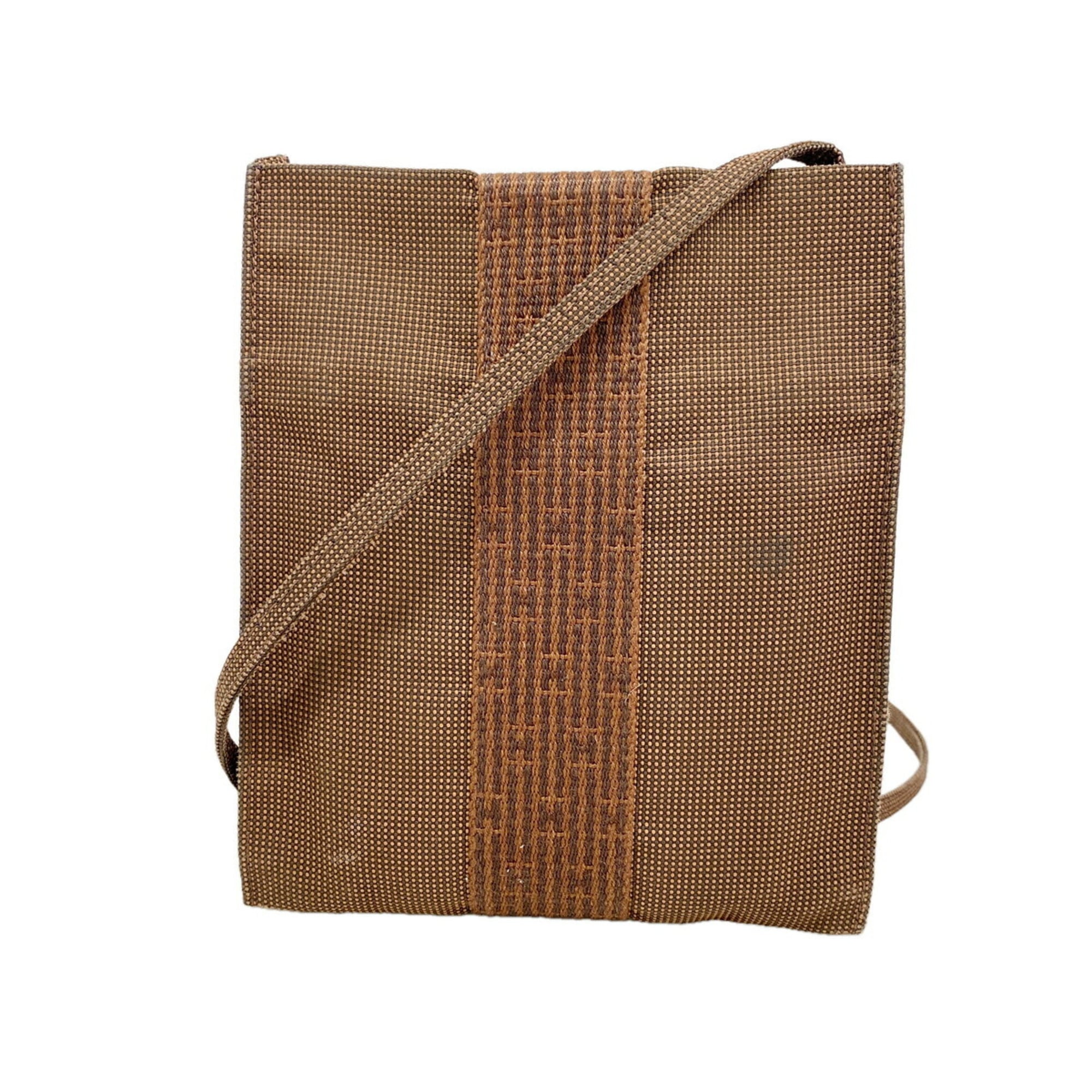 Hermes Brown Nylon Shoulder Bag (Pre-Owned)