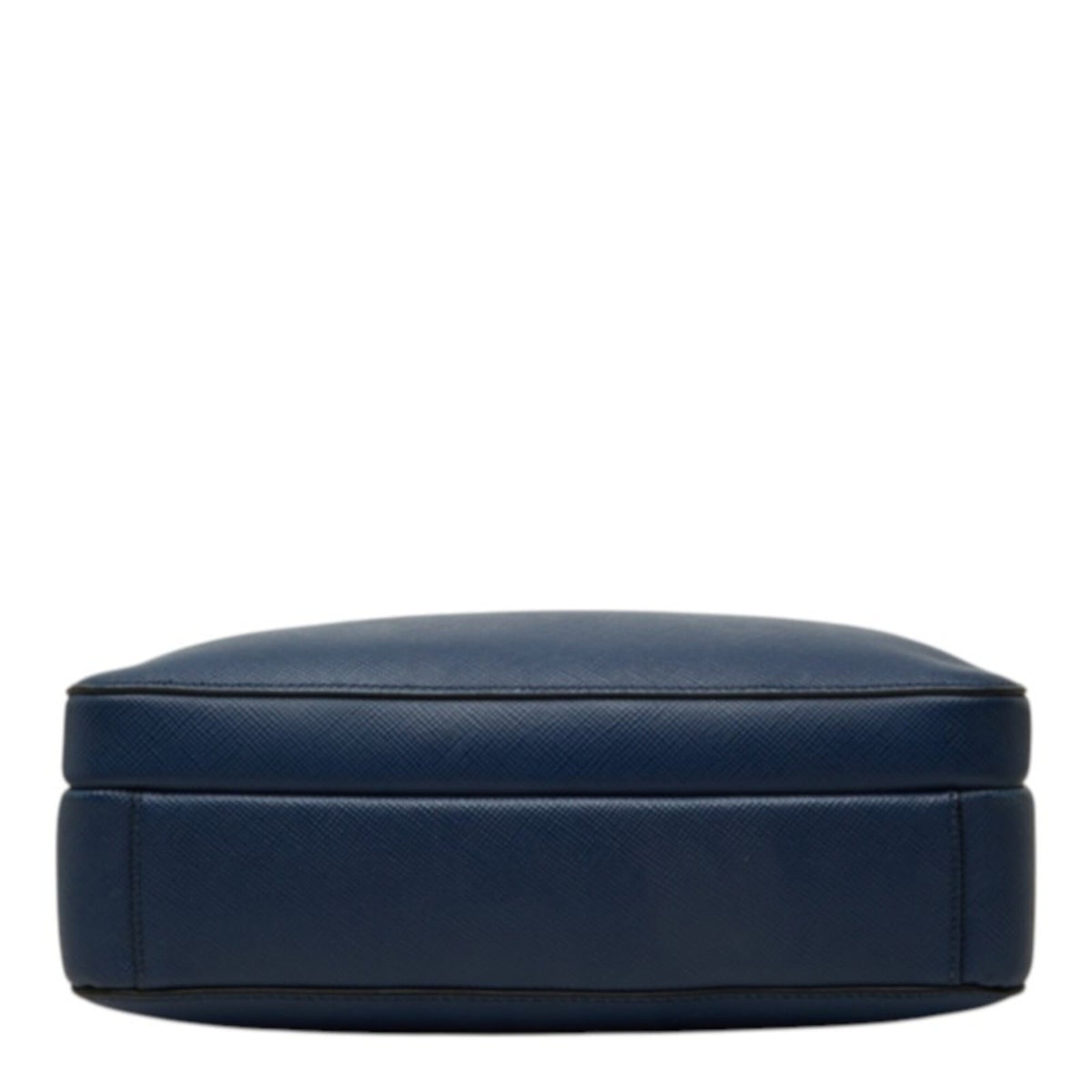 Prada Saffiano Navy Leather Shoulder Bag (Pre-Owned)