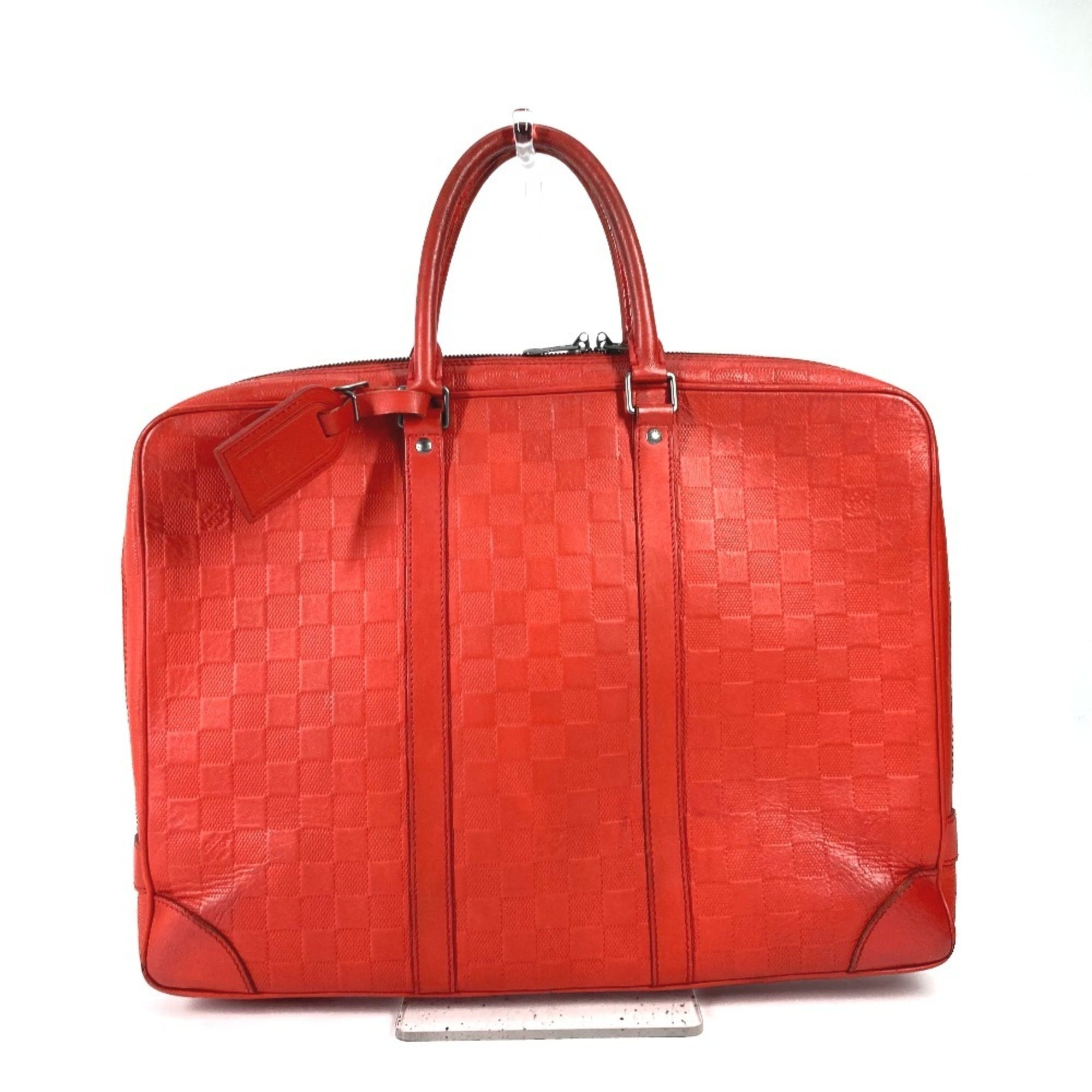 Louis Vuitton Galle Red Color Damier Infini Handbag Tote Bag (Pre-Owned)