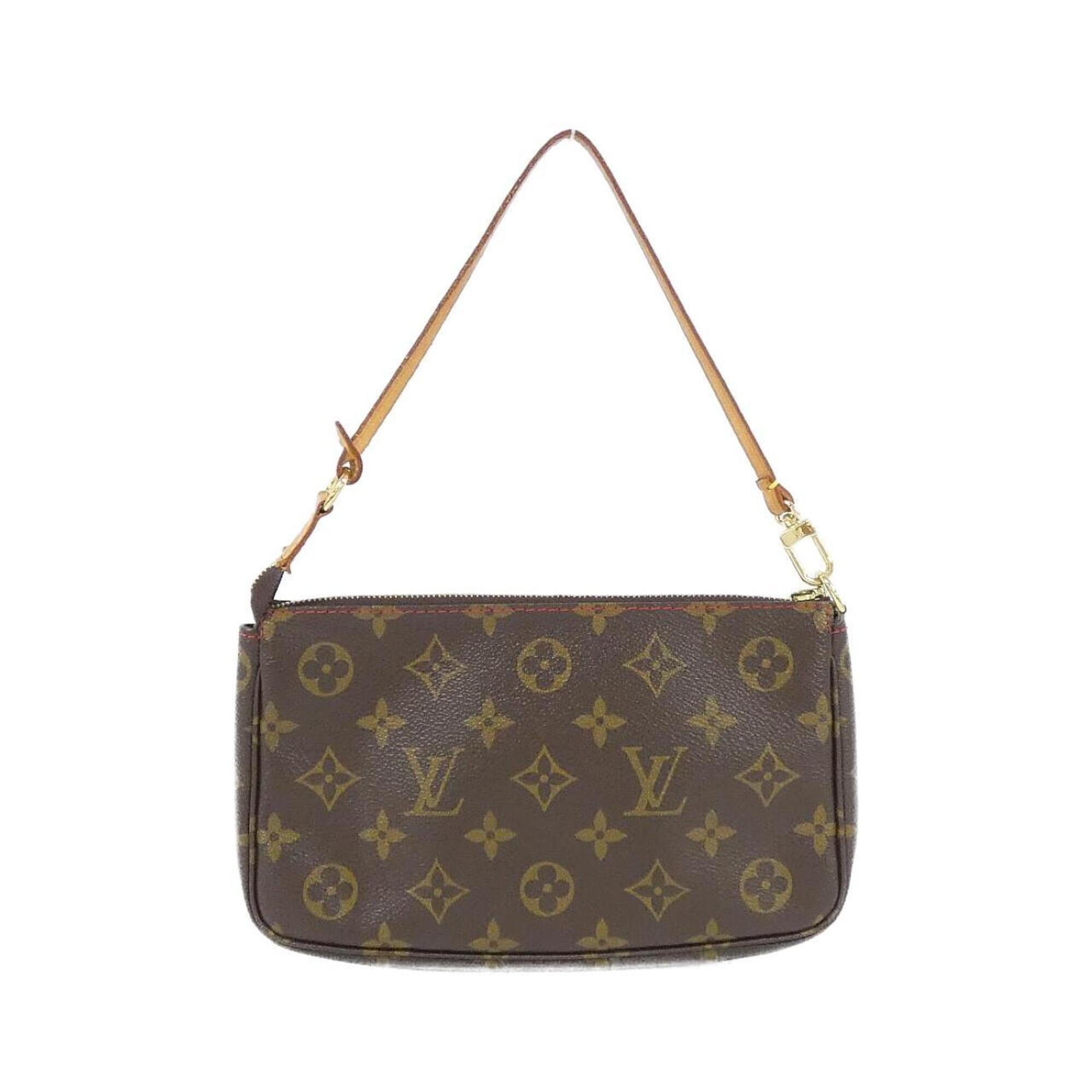 Louis Vuitton Marron Coated Canvas Pochette Pouch (Pre-Owned)