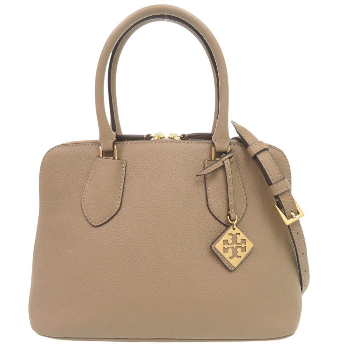 Tory Burch Beige Leather Handbag Shoulder Bag (Pre-Owned)