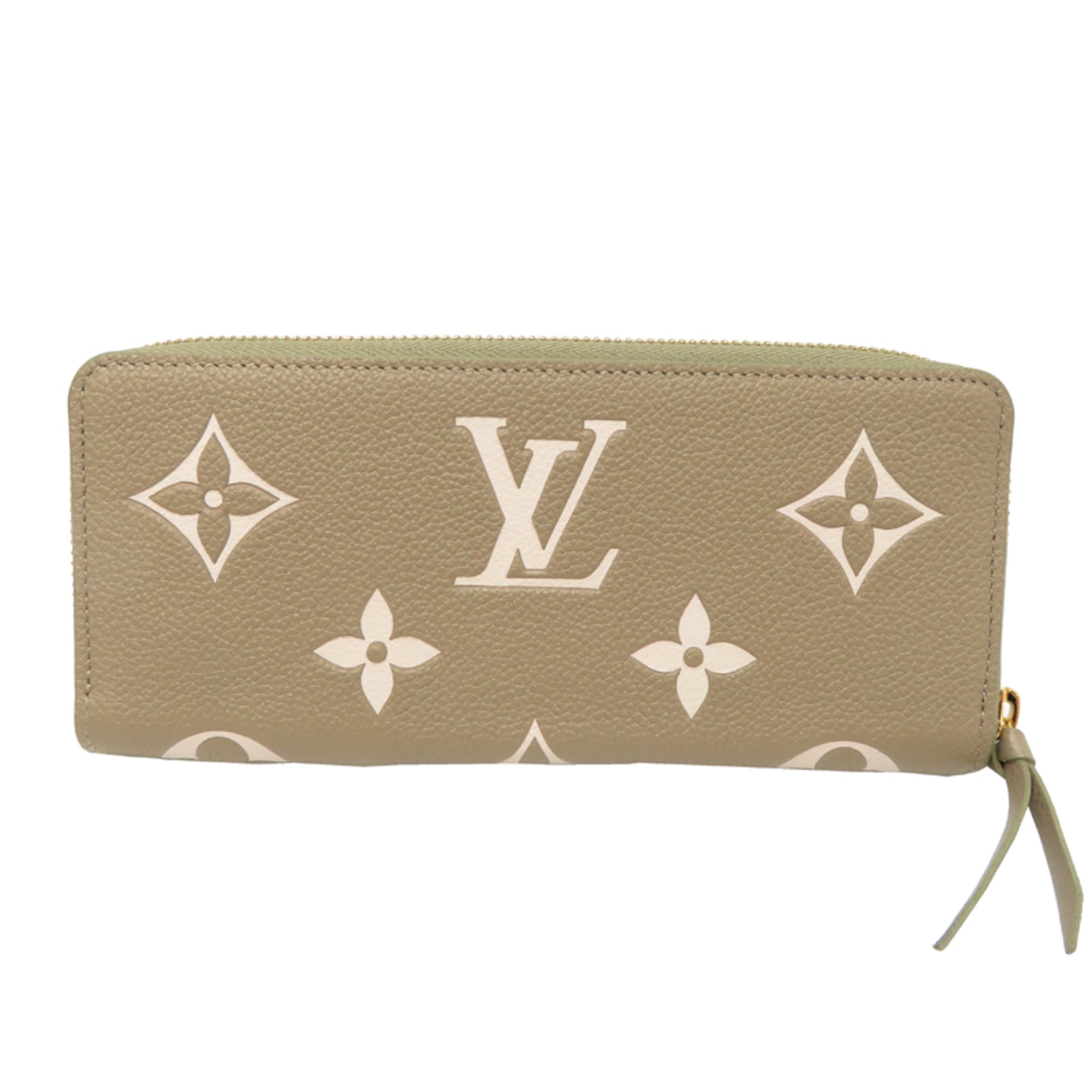 Louis Vuitton Cream Khaki Monogram Empreinte Long Wallet (Bi-Fold) (Pre-Owned)