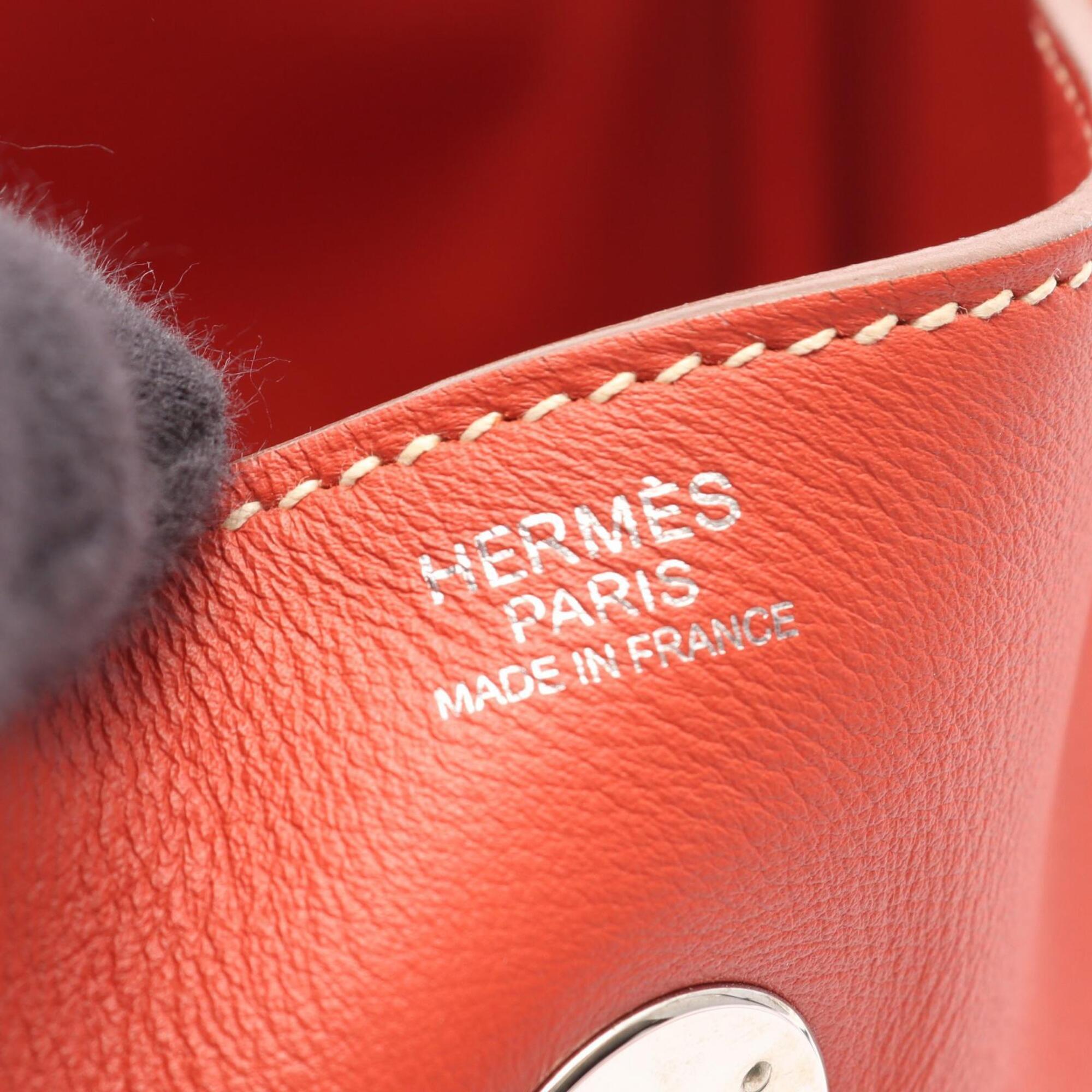 Hermes Orange Rosy Swift Leather Handbag Shoulder Bag (Pre-Owned)