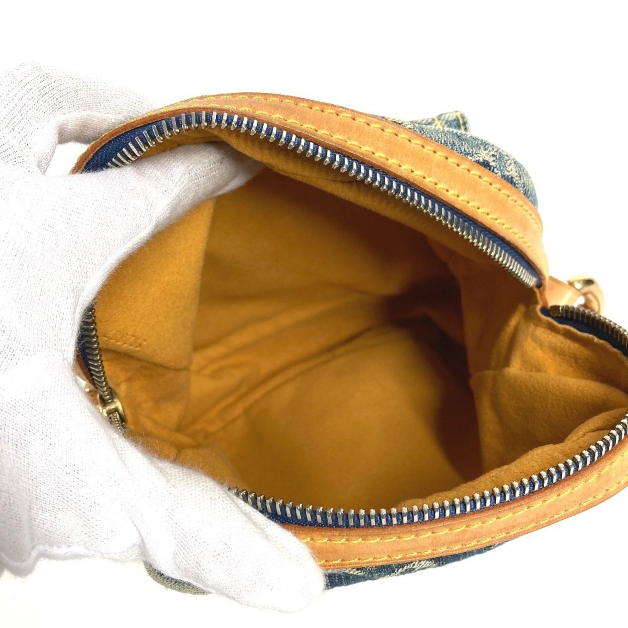 Louis Vuitton Blue Monogram Denim Canvas Pochette Shoulder Bag (Pre-Owned)