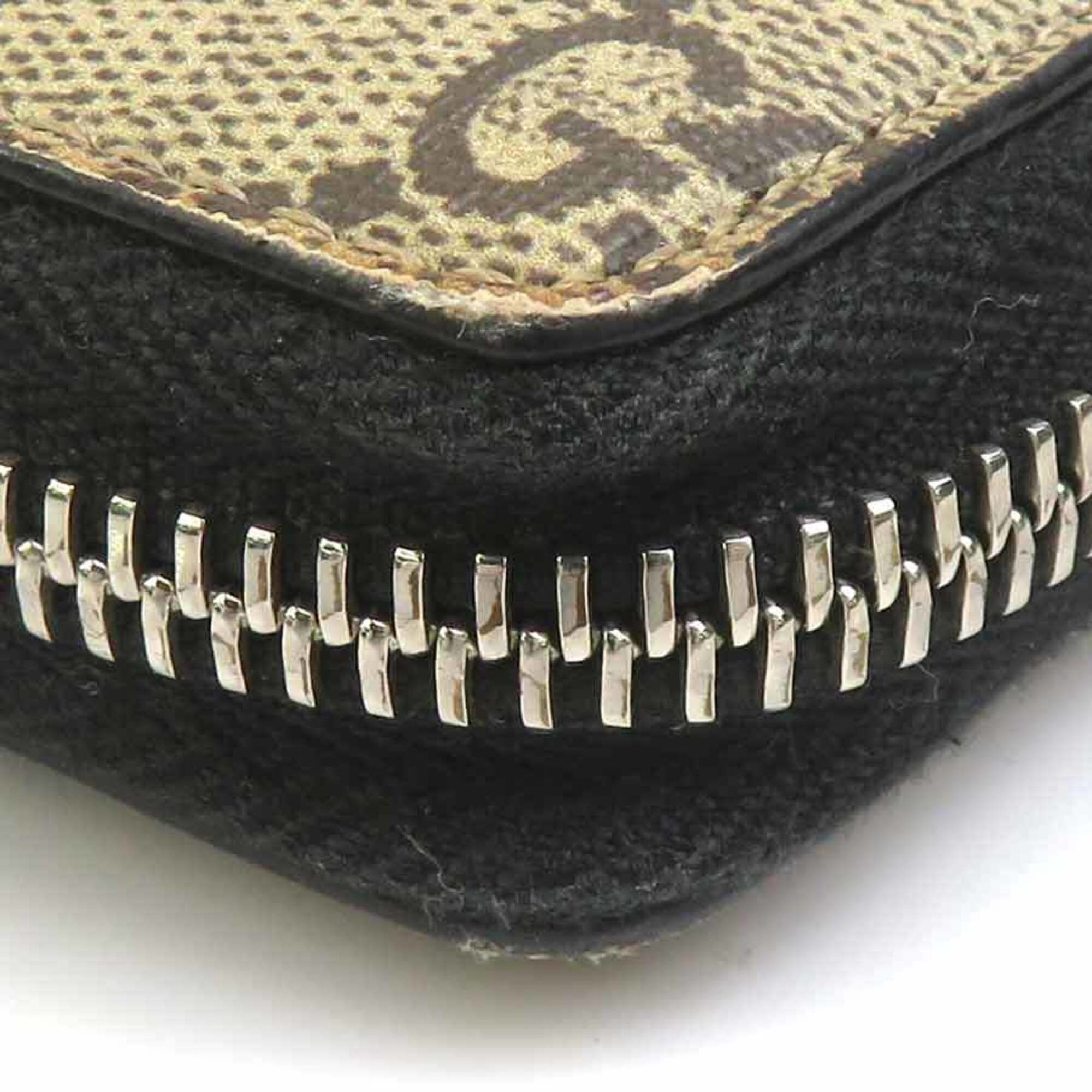 Gucci Beige Brown Gg Supreme Long Wallet (Bi-Fold) (Pre-Owned)