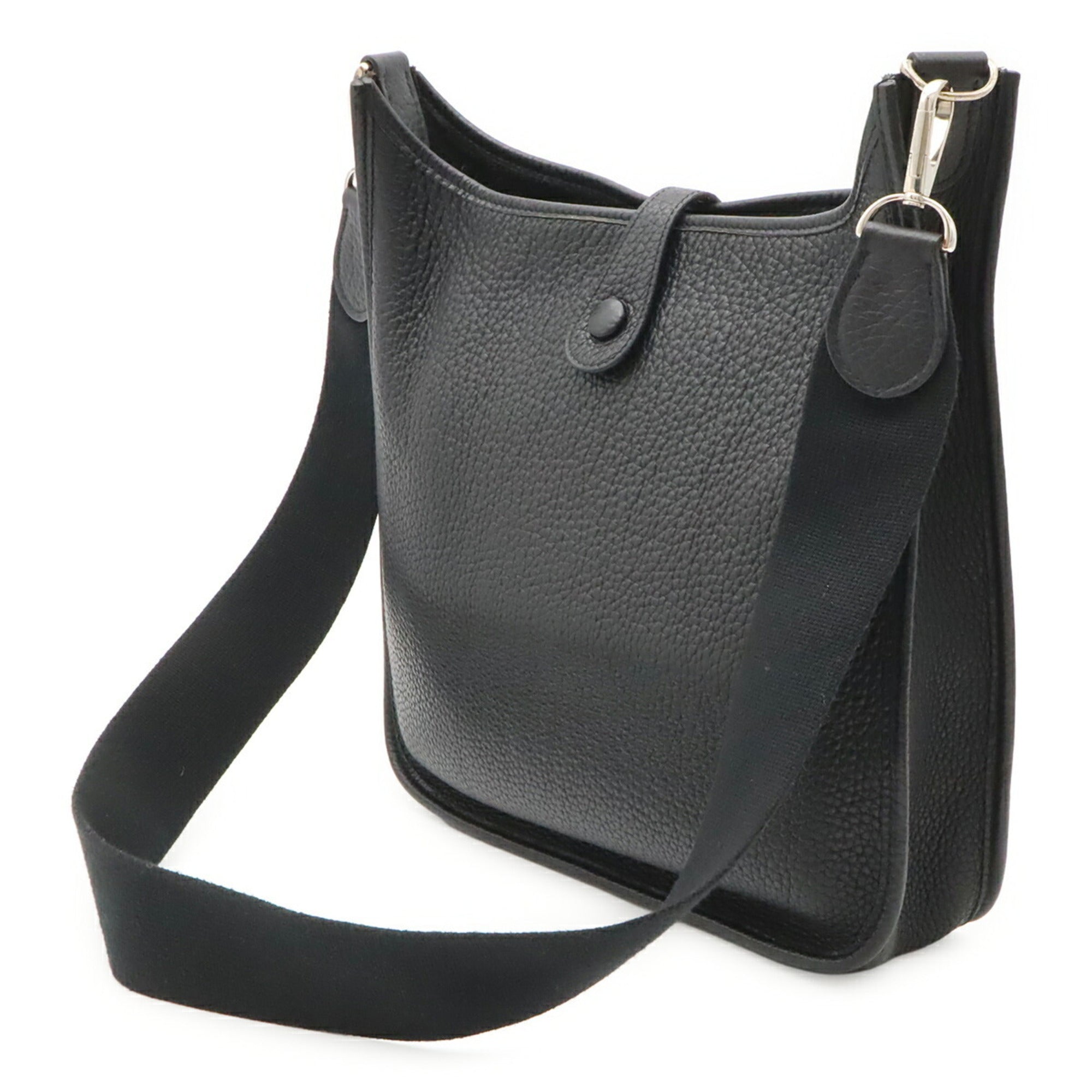 Hermes Black Leather Shoulder Bag (Pre-Owned)