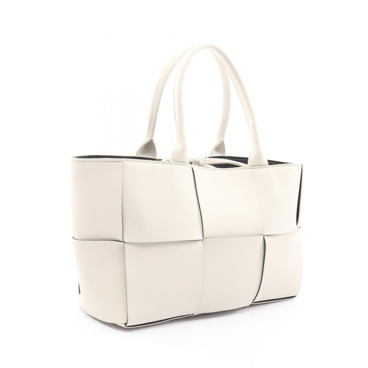 Bottega Veneta White Leather Handbag Pouch Tote Bag (Pre-Owned)