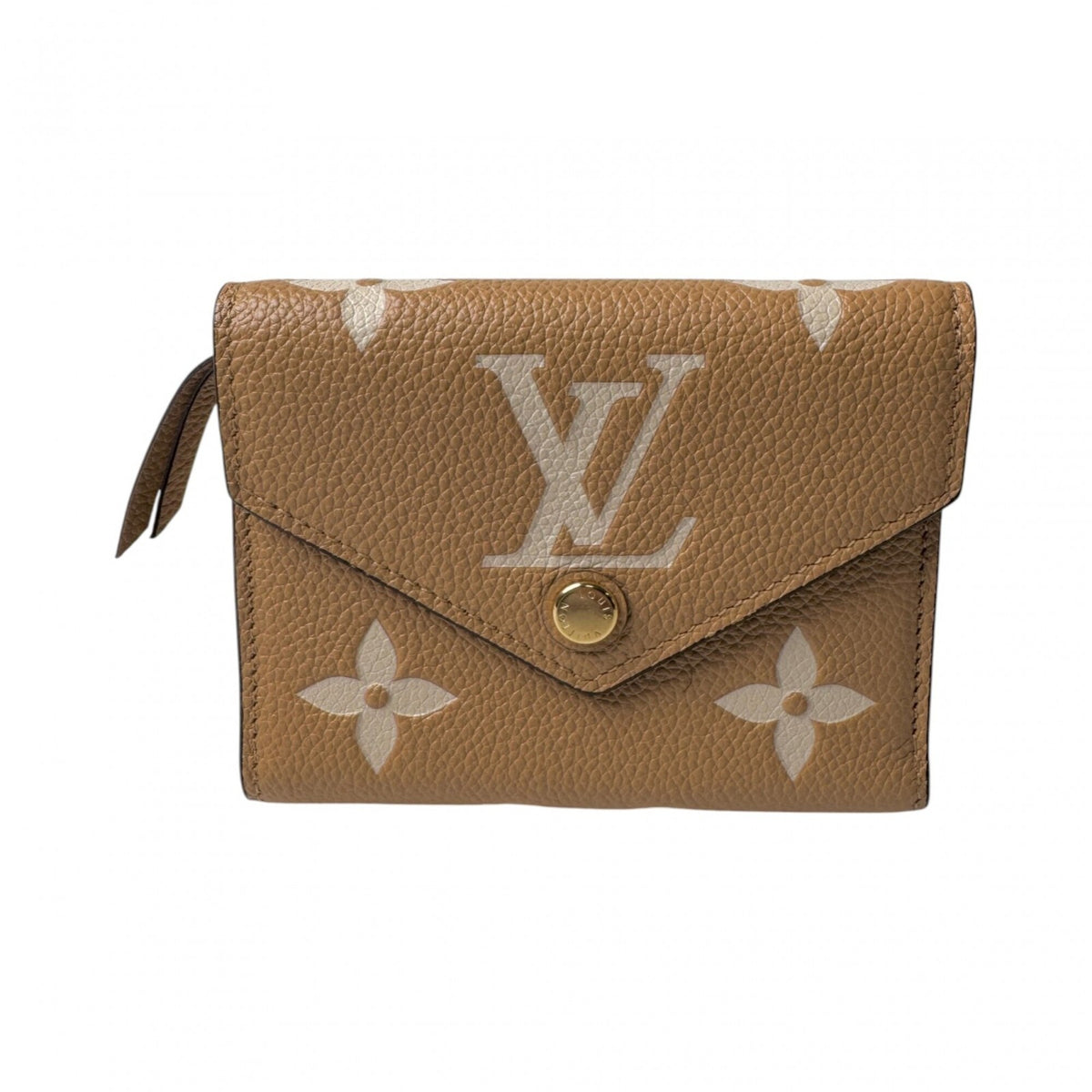 Louis Vuitton Beige Camel Leather Wallet (Tri-Fold) (Pre-Owned)