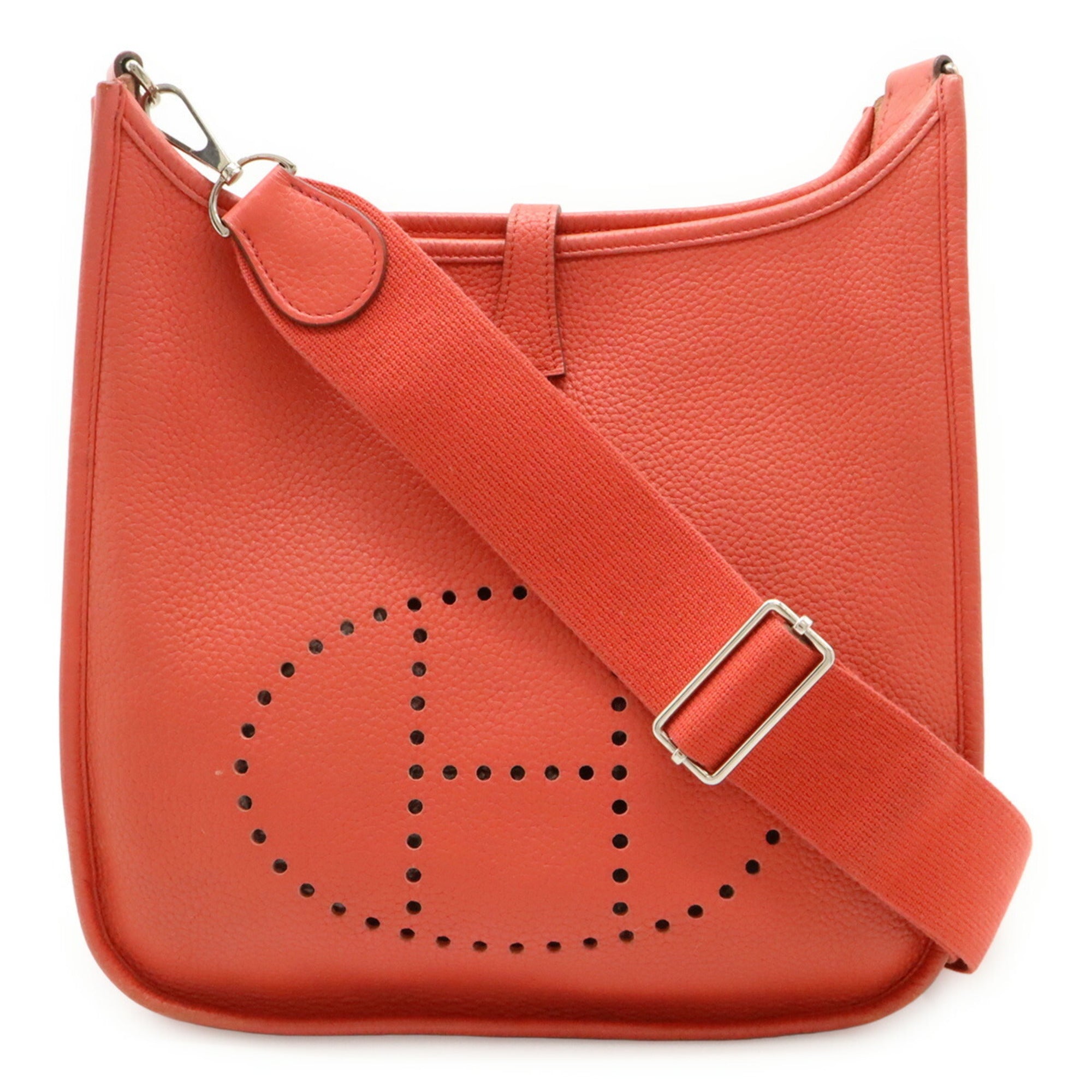 Hermes Bougainvillier Pink Taurillon Clemence Leather Shoulder Bag (Pre-Owned)