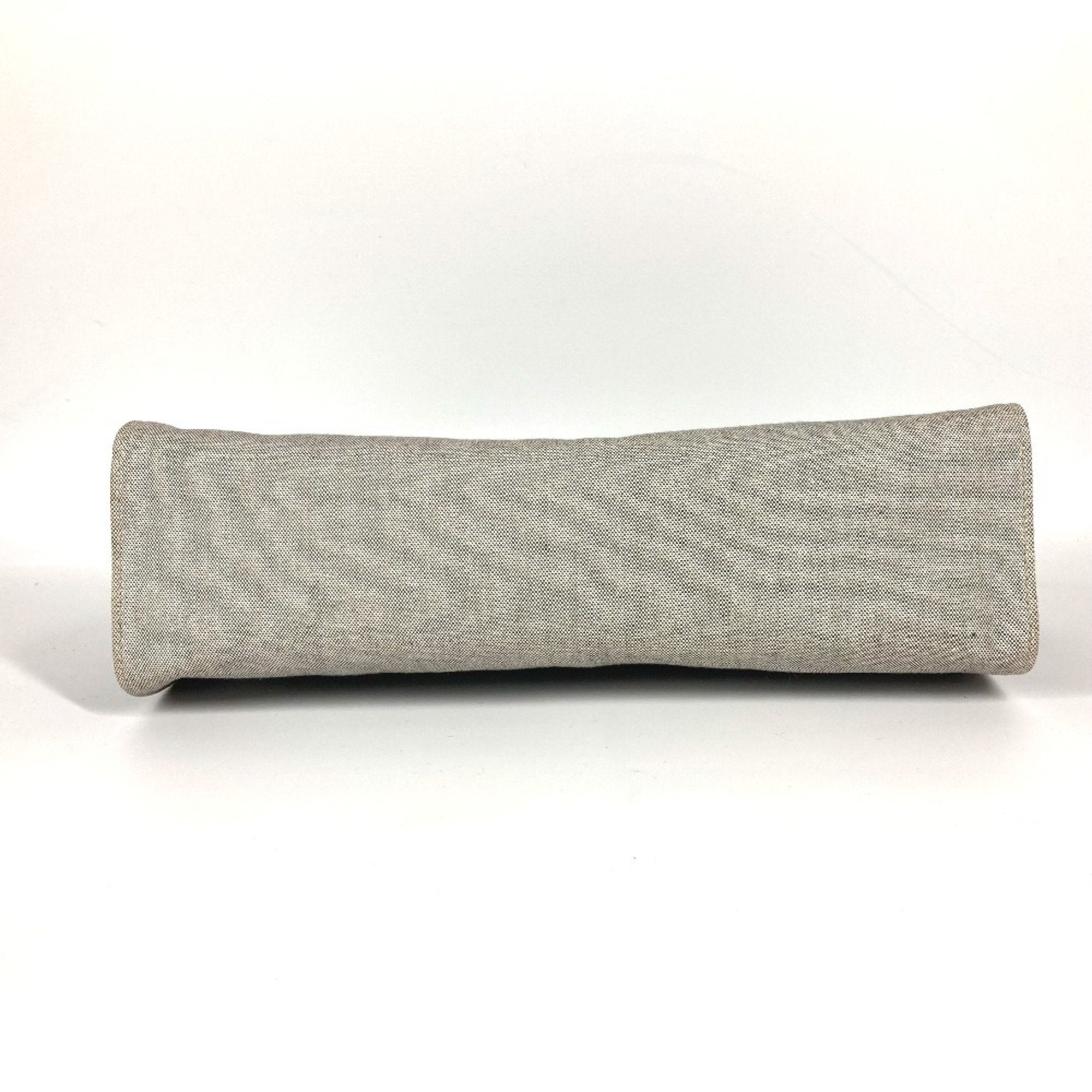 Bvlgari Brown Gray Canvas Leather Pouch (Pre-Owned)
