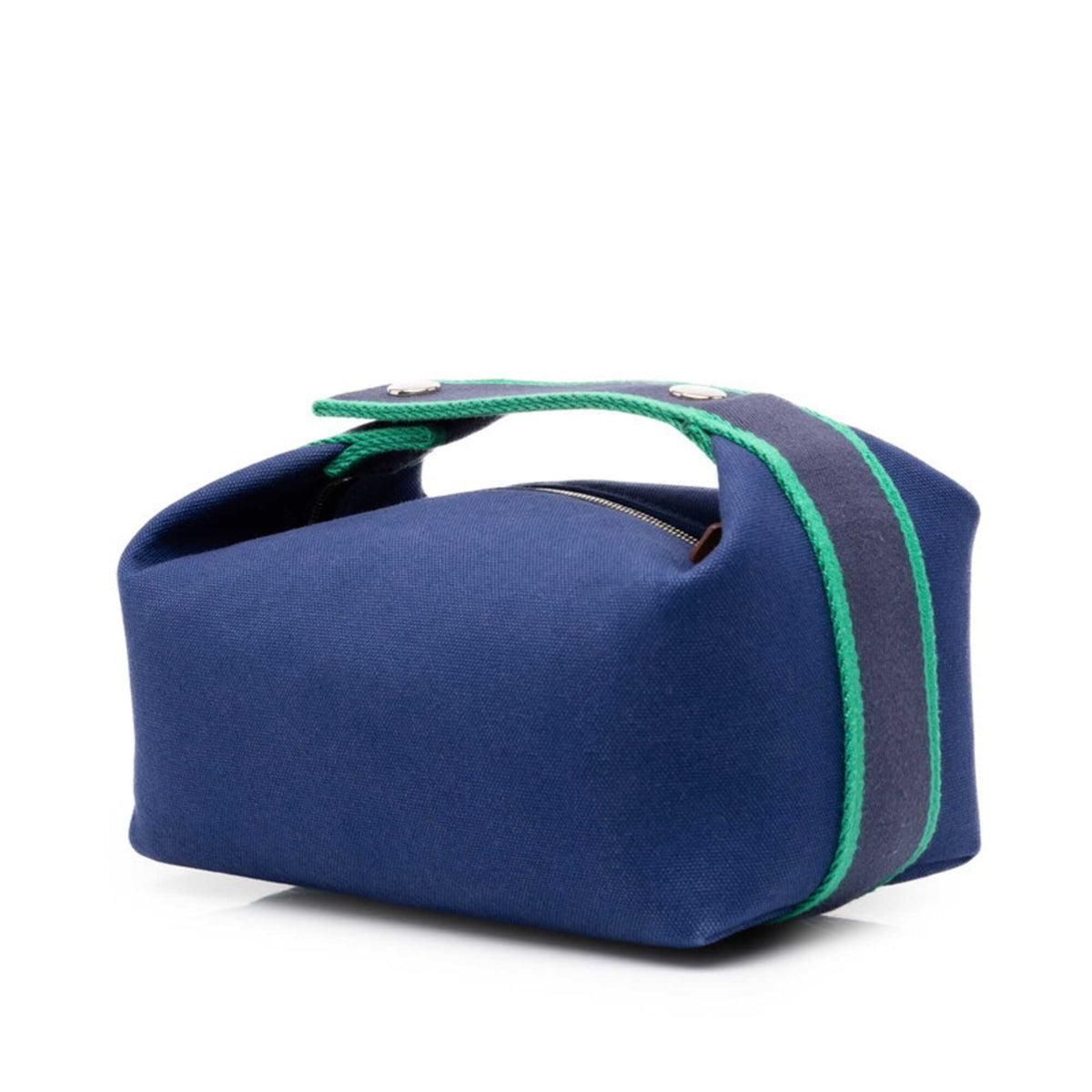 Hermes Green Navy Canvas Handbag Pouch (Pre-Owned)
