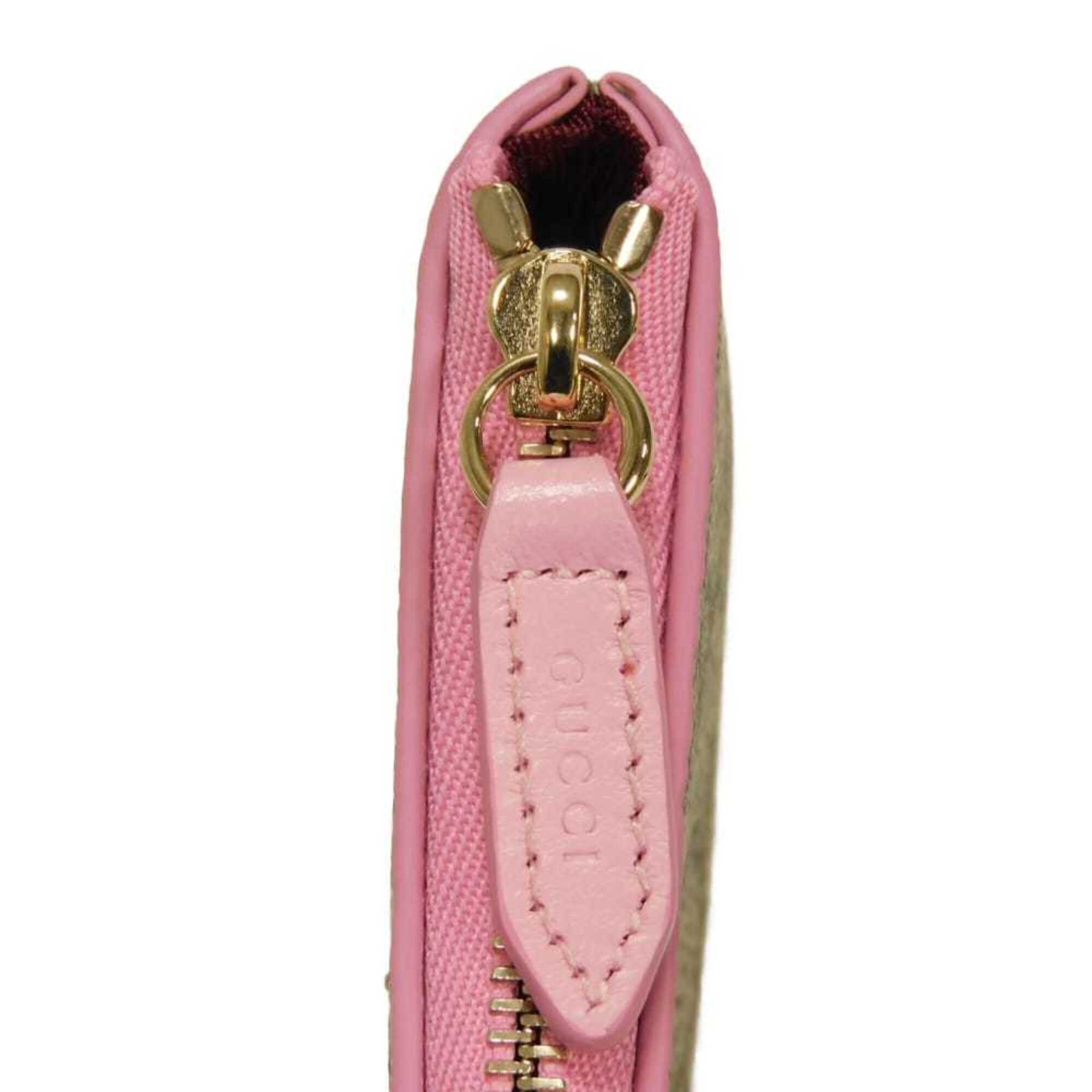 Gucci Gg Supreme Beige Gg Supreme Canvas Leather Coin Purse/Coin Case (Pre-Owned)