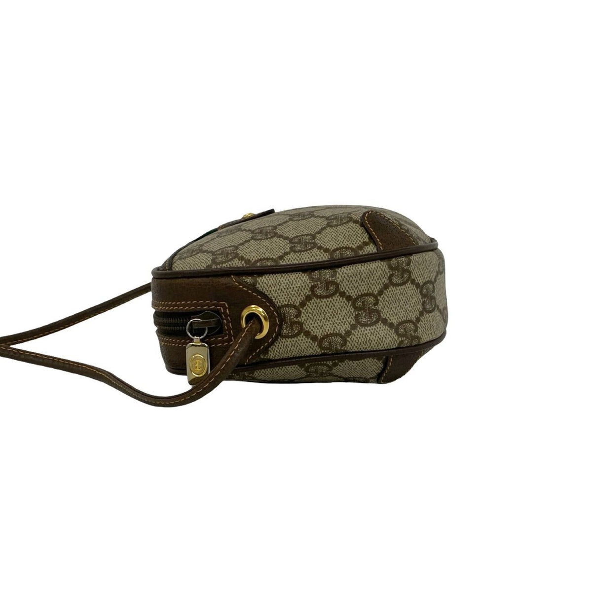 Gucci Brown Green Red Color Leather Pvc Pochette Shoulder Bag (Pre-Owned)