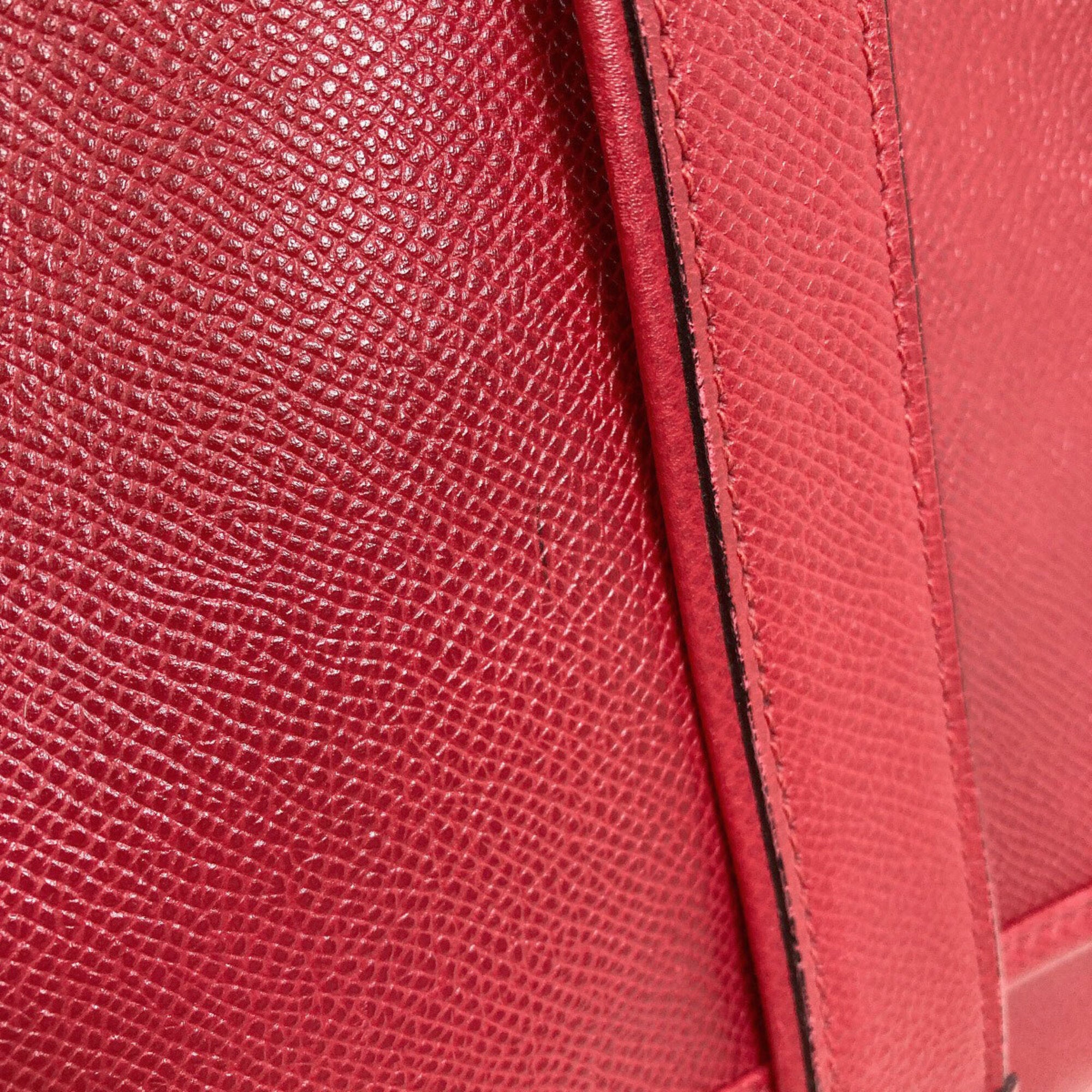 Hermes Red Color Courchevel Leather Shoulder Bag (Pre-Owned)