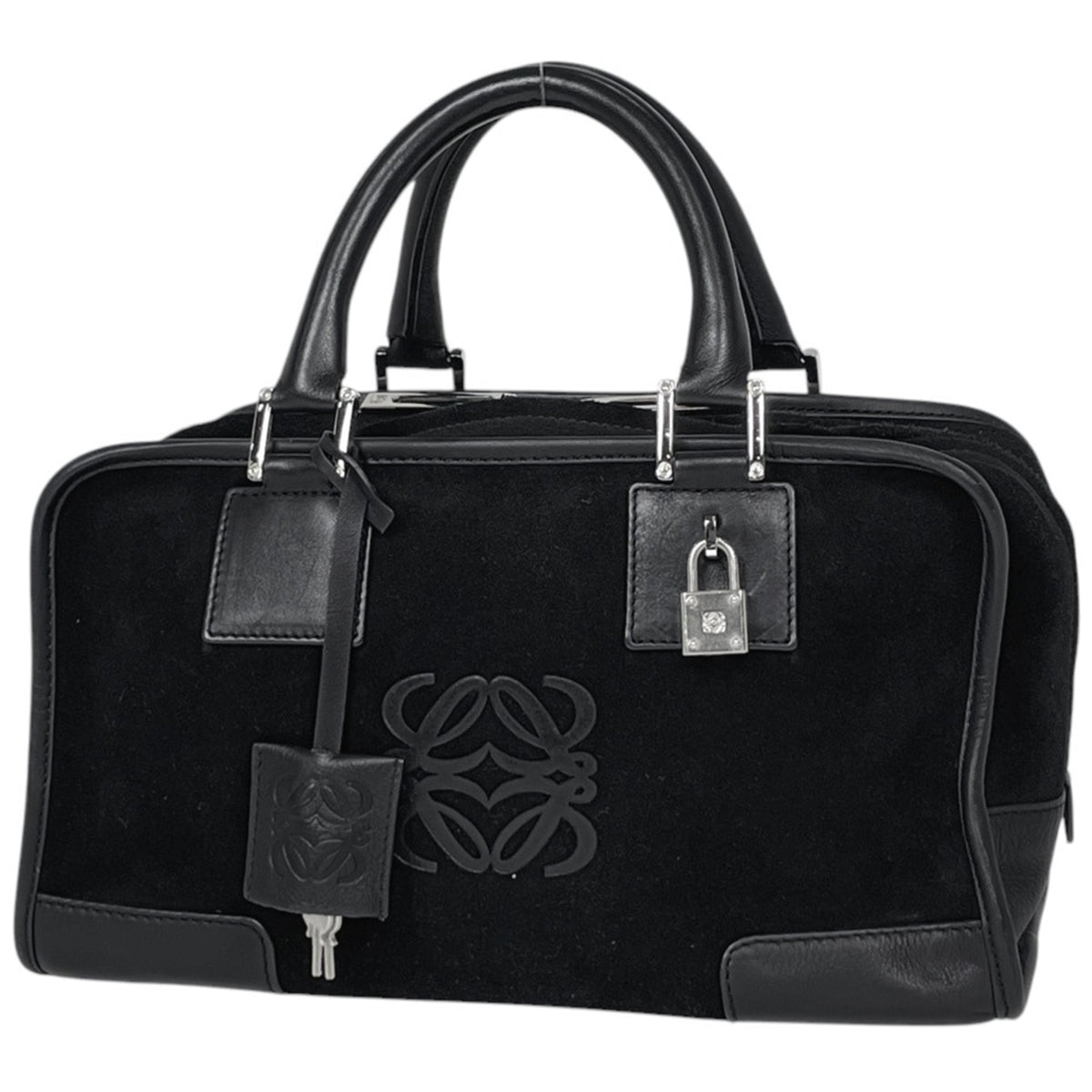 Loewe Black Suede Leather Handbag (Pre-Owned)