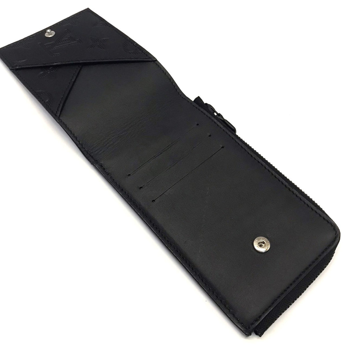 Louis Vuitton Monogram Shadow Black Noir Monogram Shadow Wallet (Bi-Fold) (Pre-Owned)
