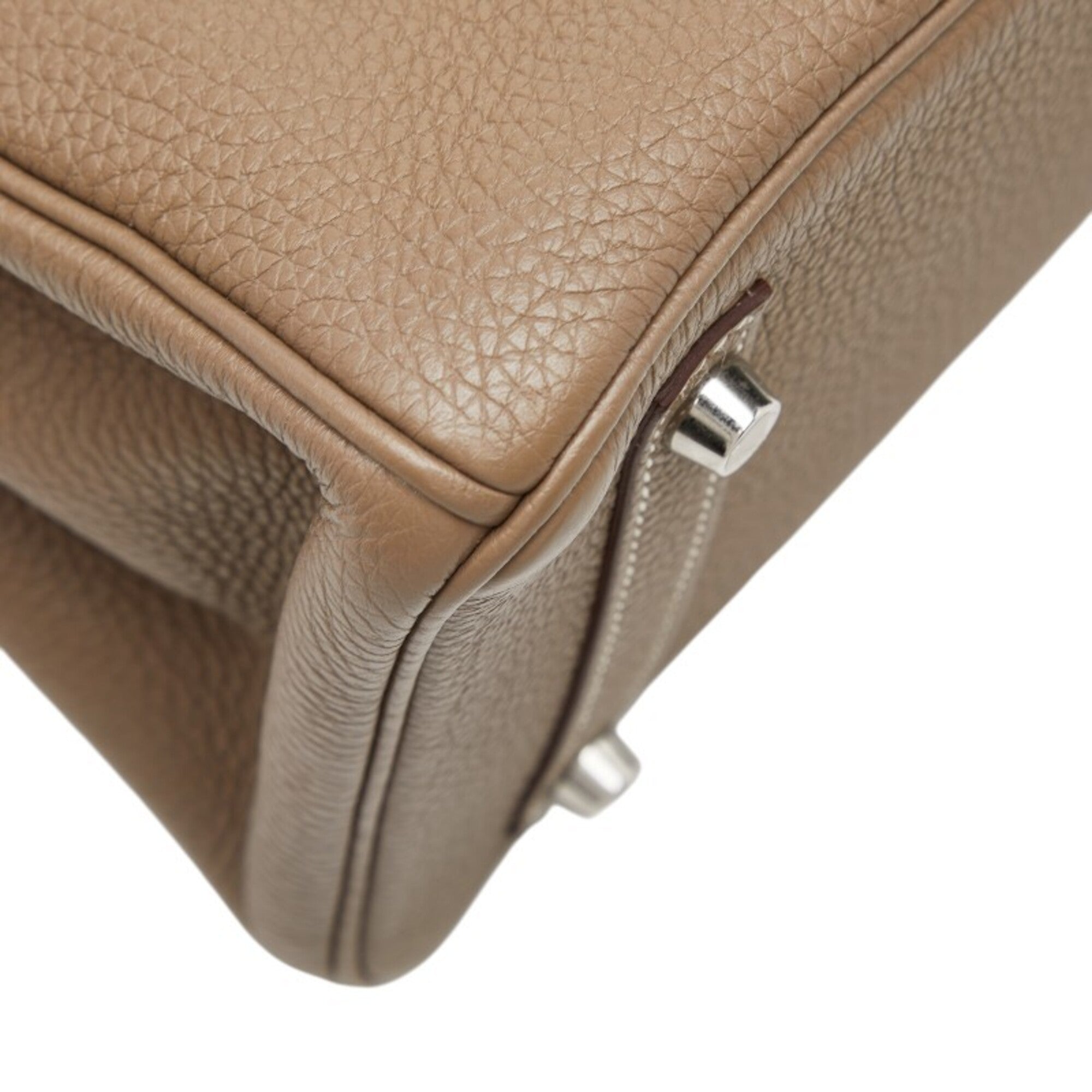 Hermes Etoupe Gray Togo Leather Handbag (Pre-Owned)