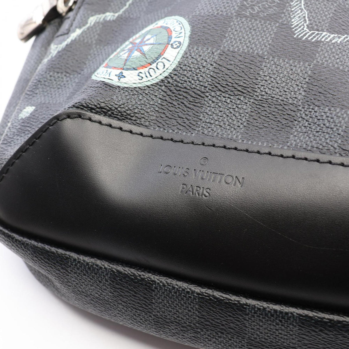 Louis Vuitton Black Multi-Color Damier Graphite Leather Fanny Pack Sling Bag (Pre-Owned)