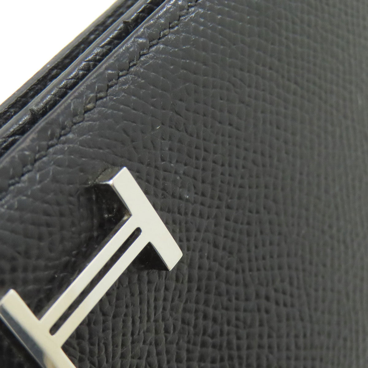 Hermes Black Epsom Leather Coin Purse/Coin Case (Pre-Owned)