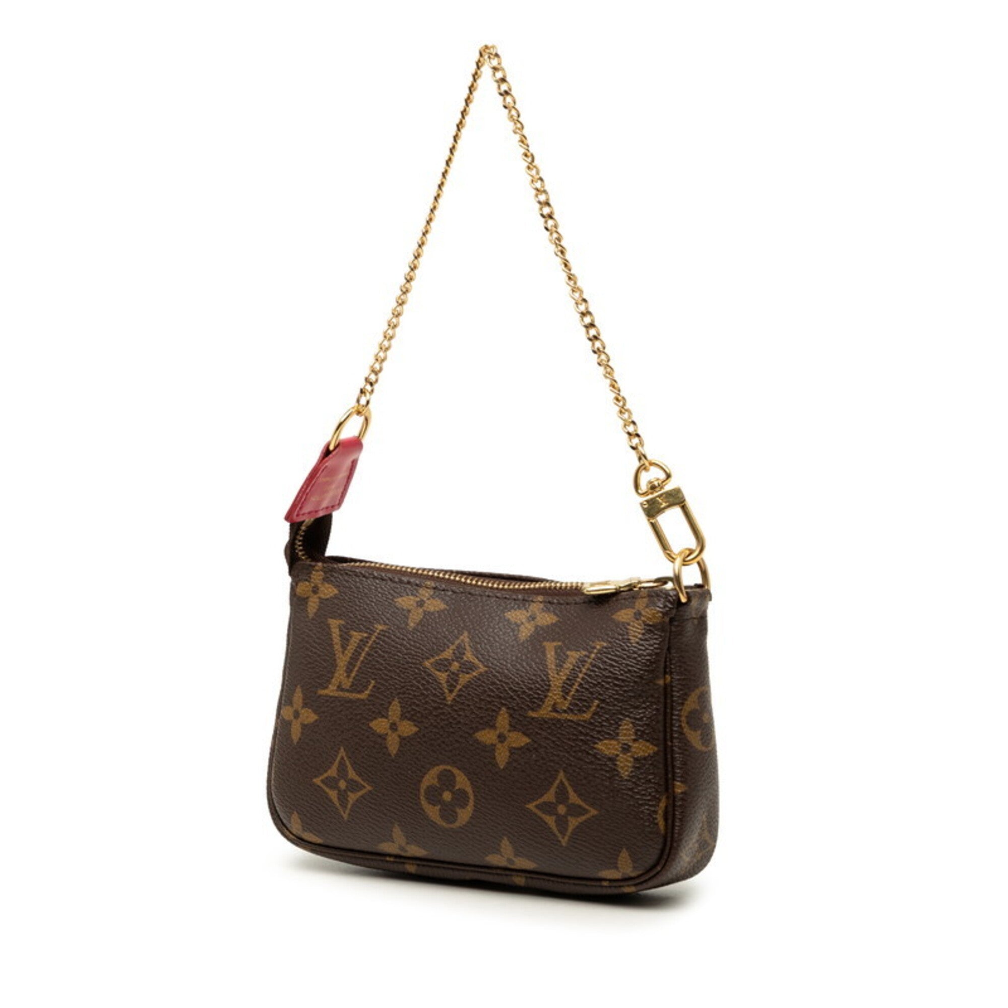 Louis Vuitton Brown Pvc Leather Handbag Pochette Pouch (Pre-Owned)
