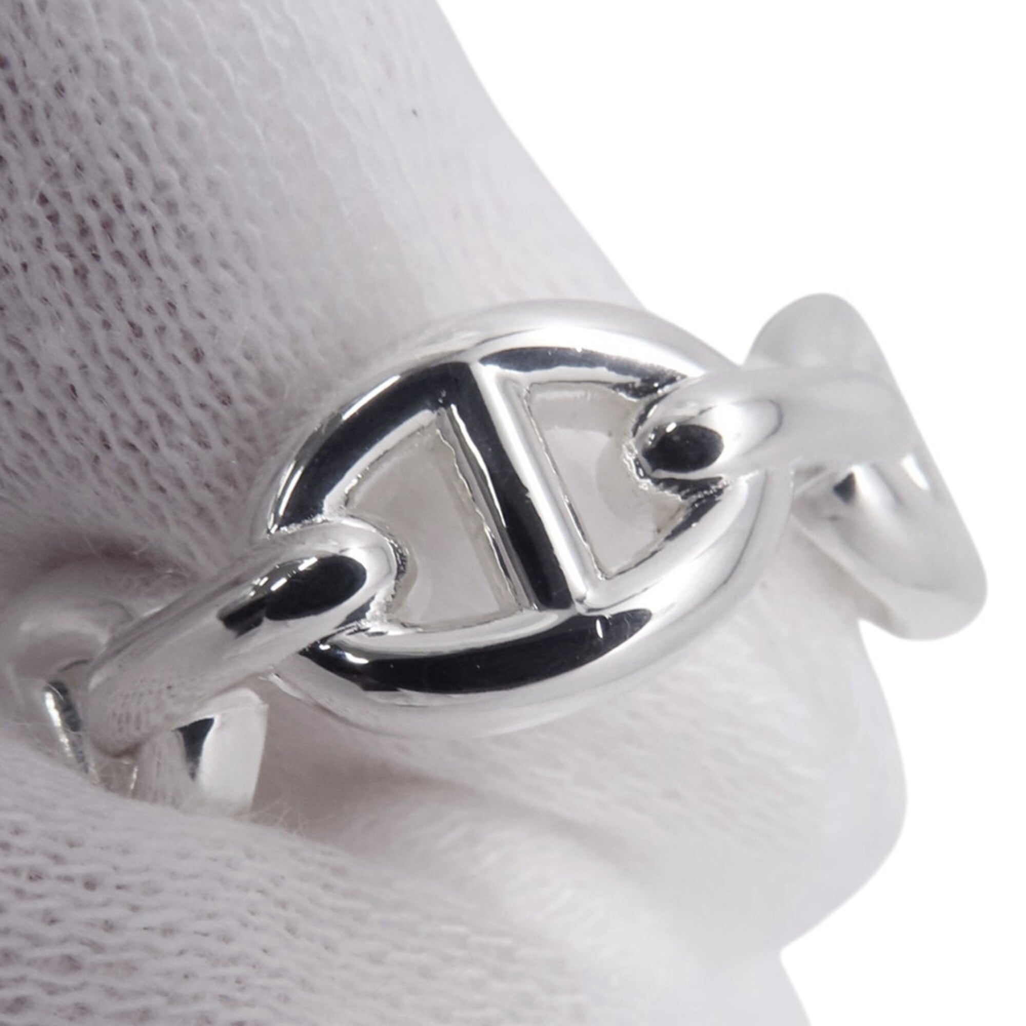 Hermes Silver 925 Band Ring (Pre-Owned)