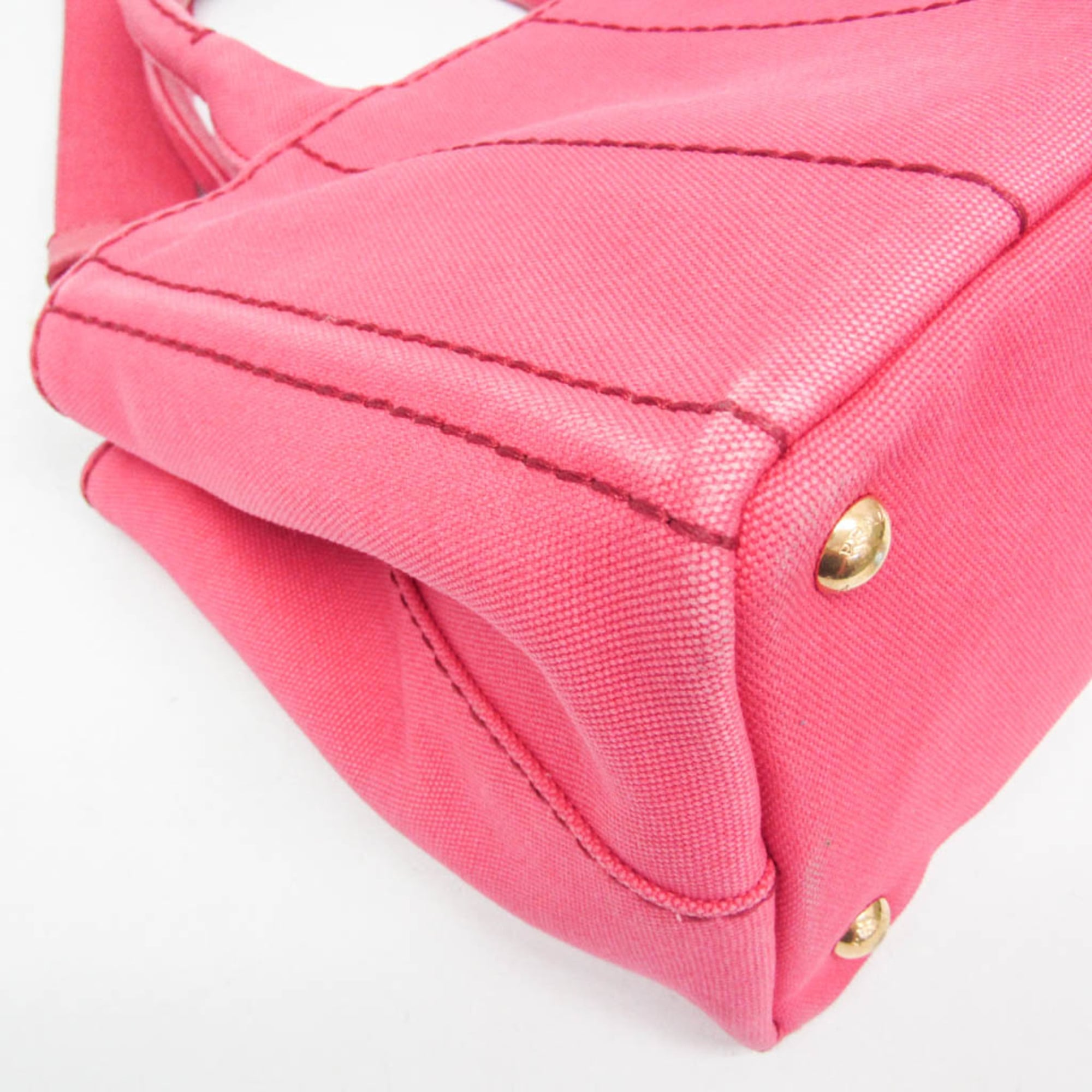 Prada Canapa Pink Canapa Shoulder Bag Tote Bag (Pre-Owned)