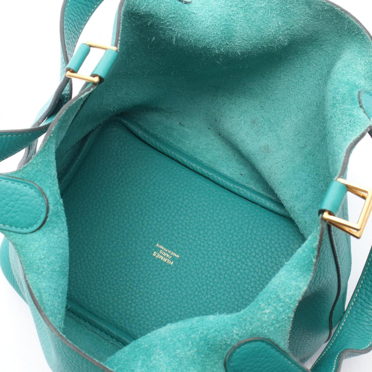 Hermes Green Taurillon Clemence Leather Leather Handbag (Pre-Owned)