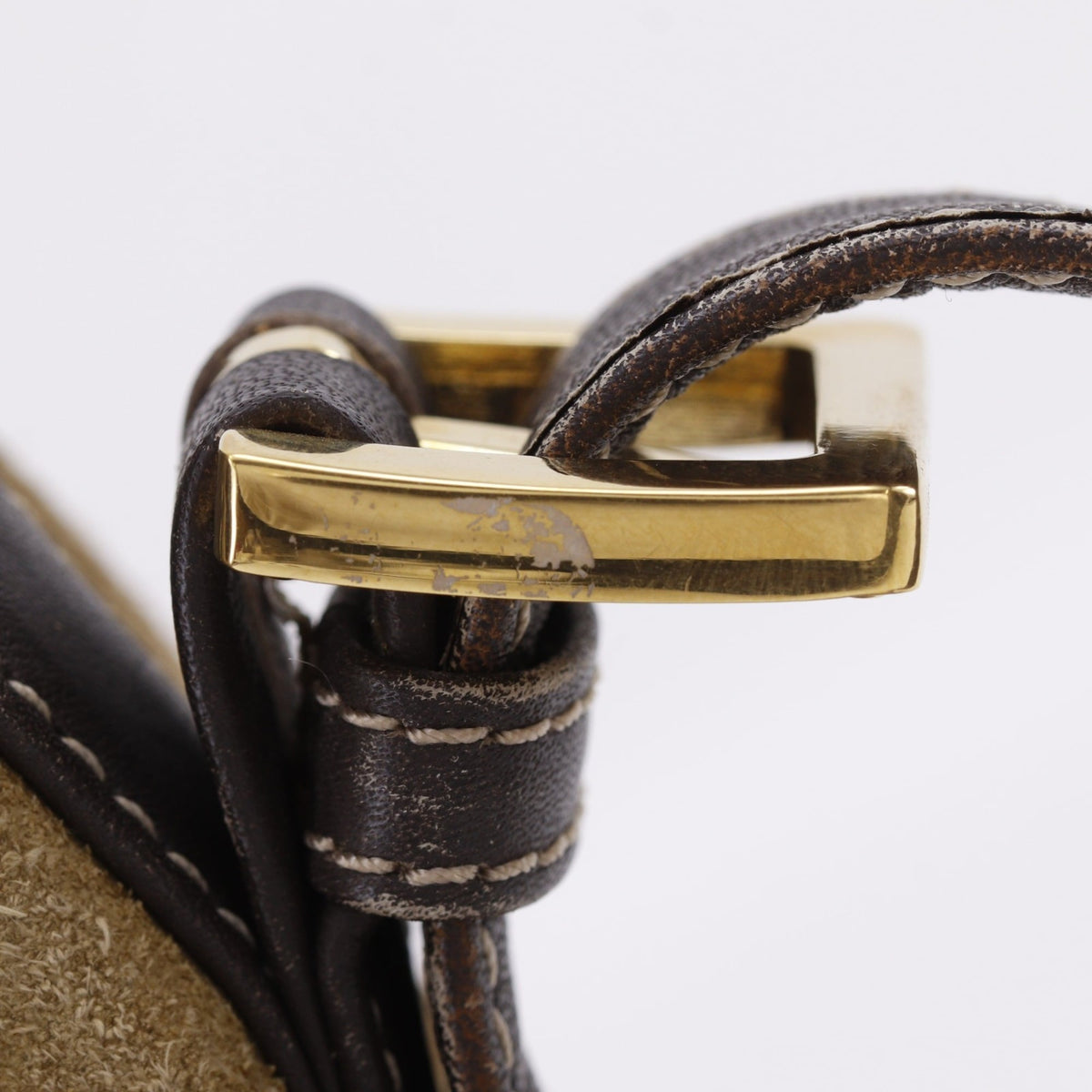 Loewe Beige Suede Leather Shoulder Bag (Pre-Owned)