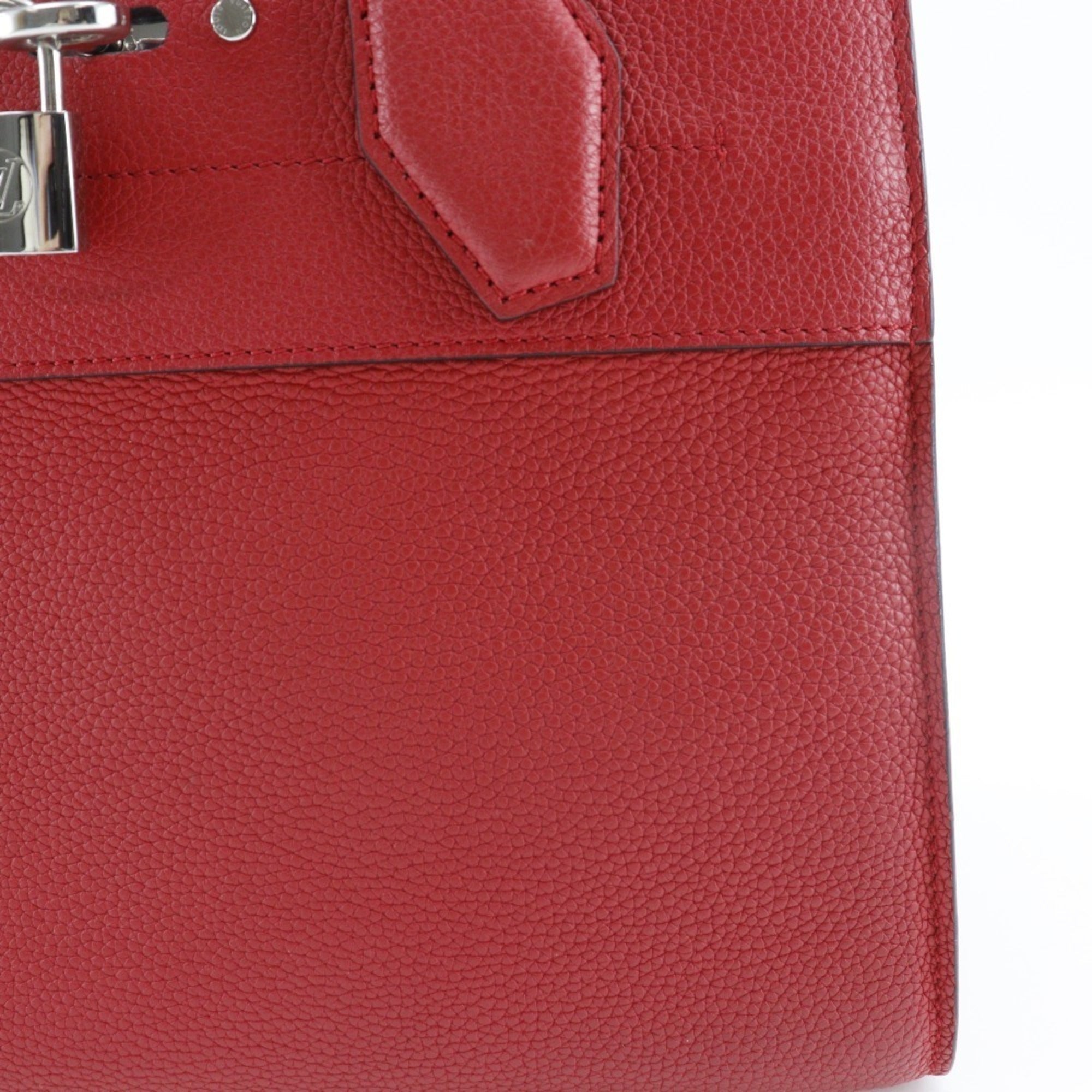 Louis Vuitton Red Color Rouge Leather Handbag Shoulder Bag (Pre-Owned)