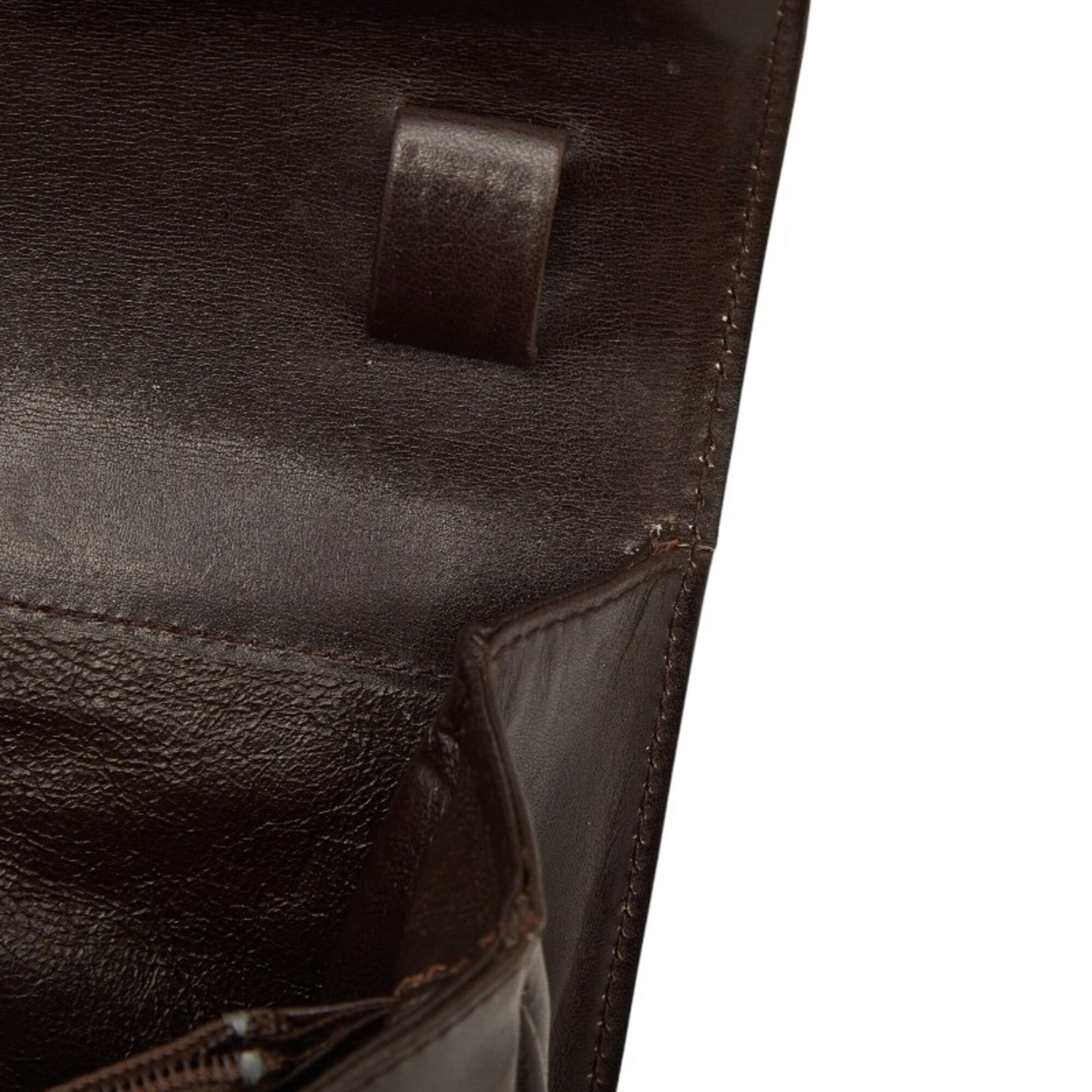 Celine Brown Canvas Leather Clutch Bag (Pre-Owned)