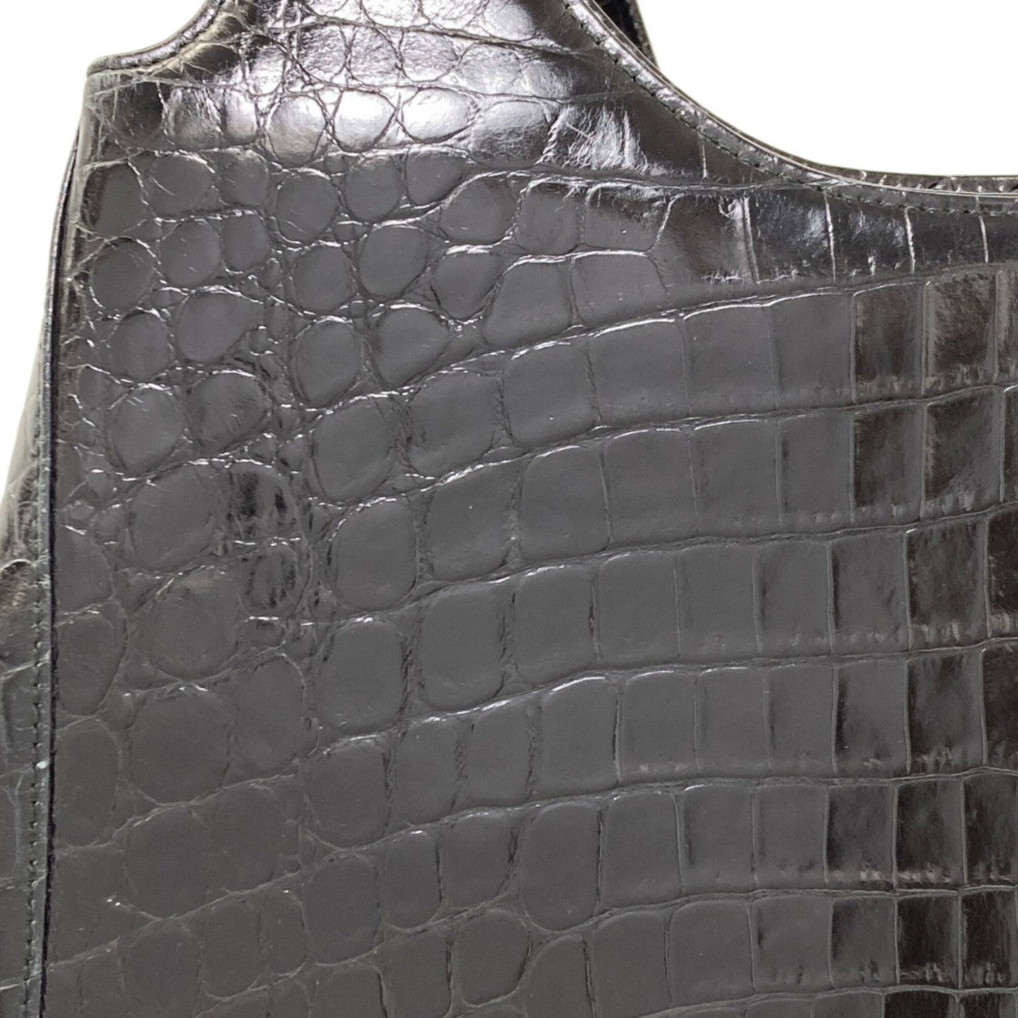 Salvatore Ferragamo Black Leather Tote Bag (Pre-Owned)