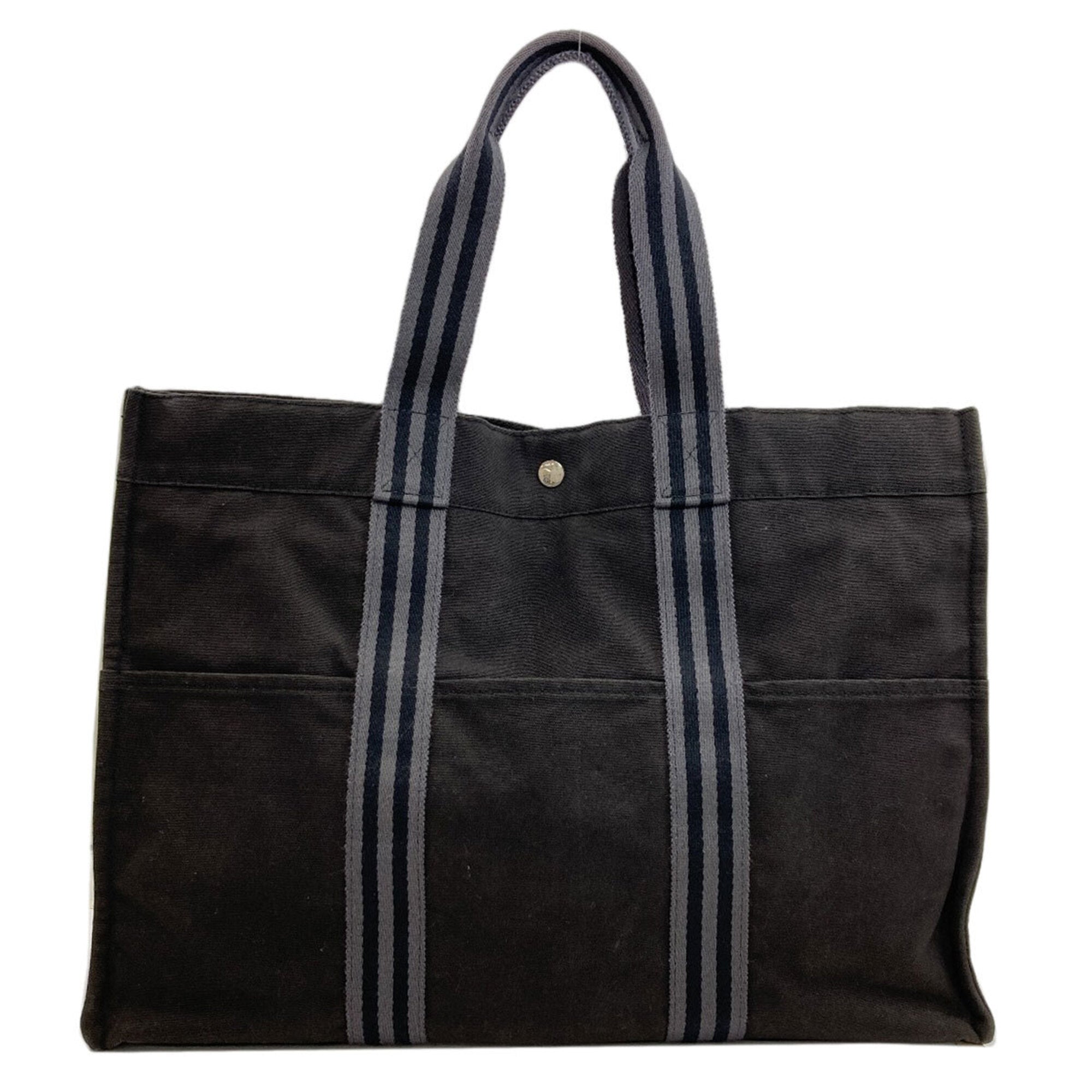 Hermes Gray Canvas Tote Bag (Pre-Owned)