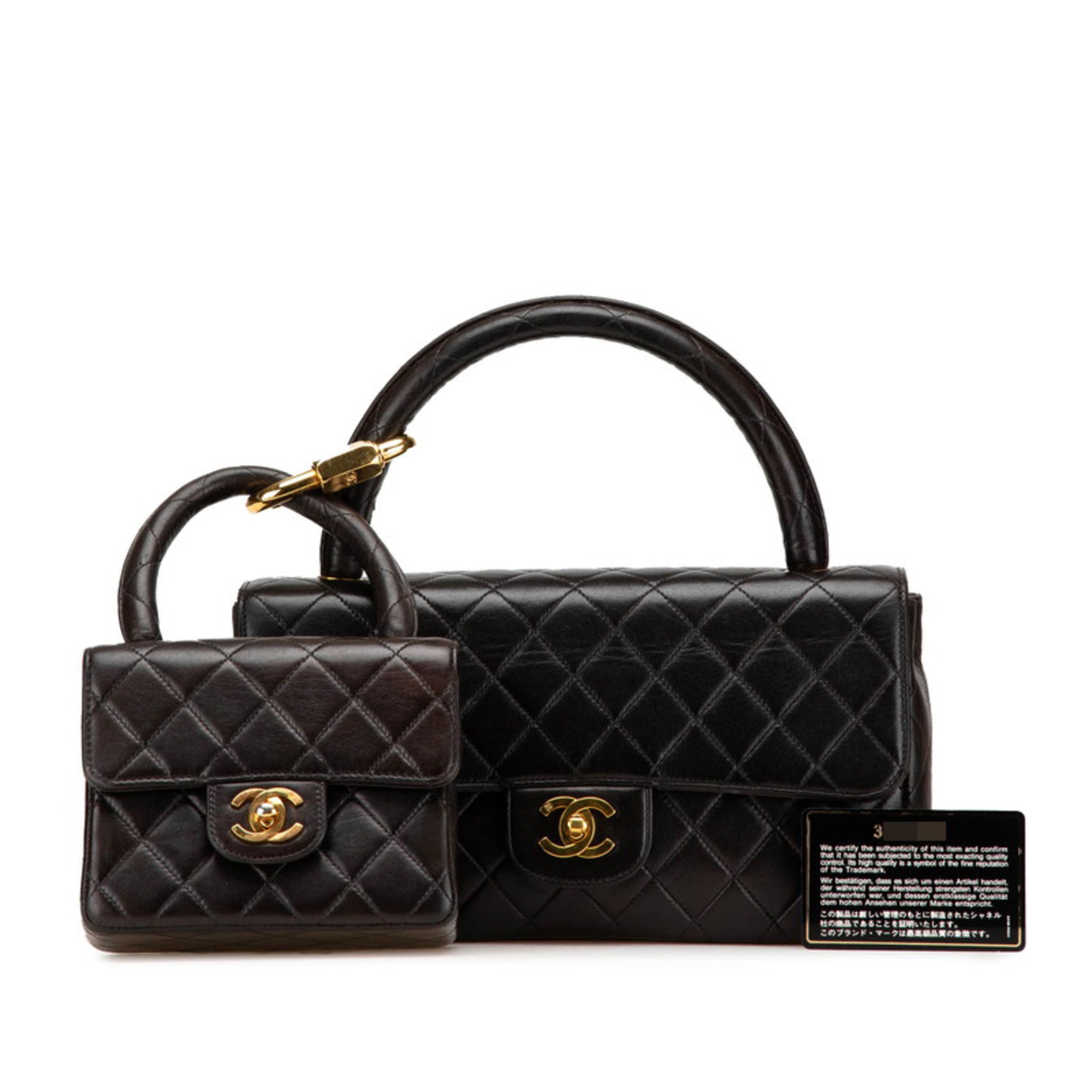 Chanel Black Leather Handbag (Pre-Owned)