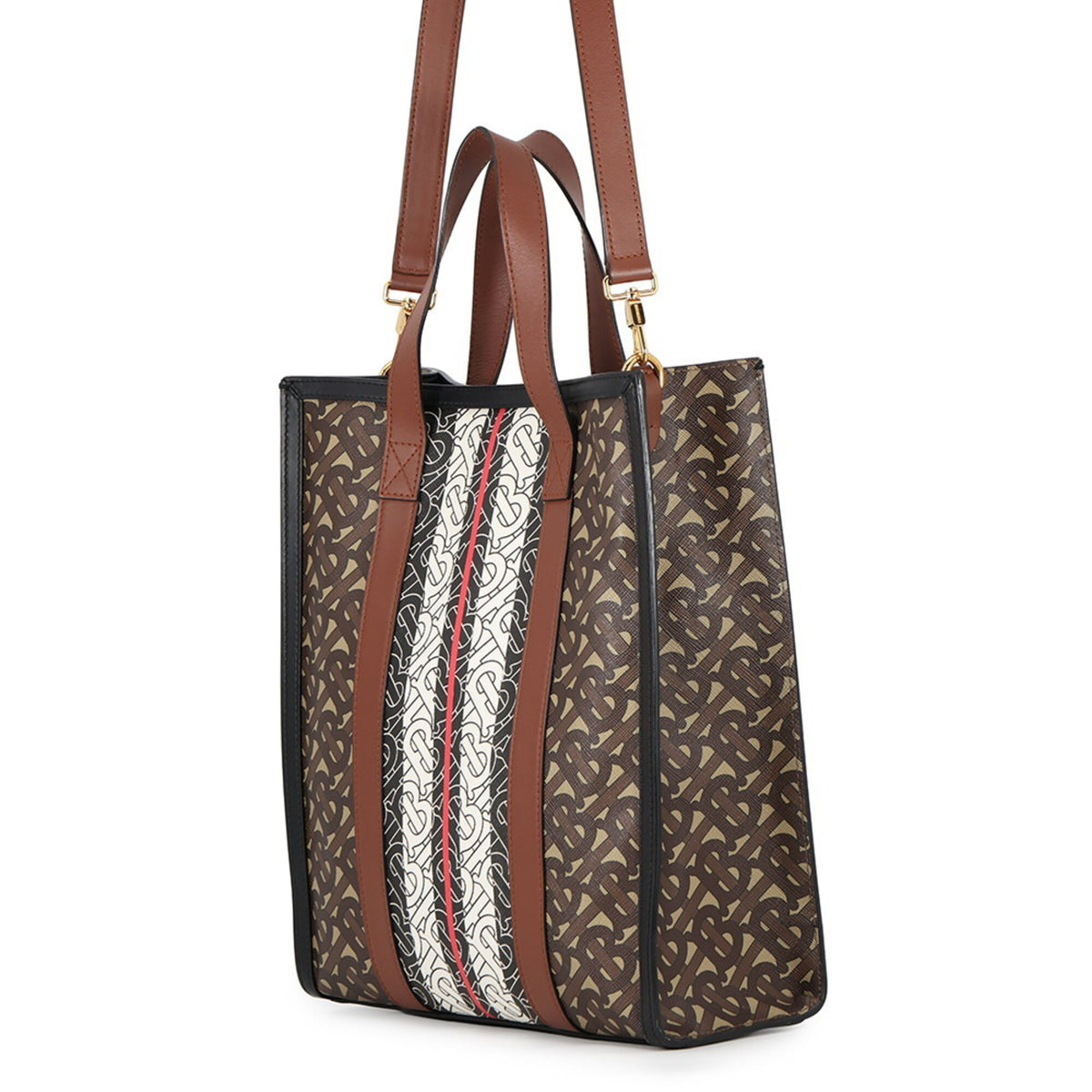 Burberry Beige Multi-Color Pvc Leather Handbag (Pre-Owned)