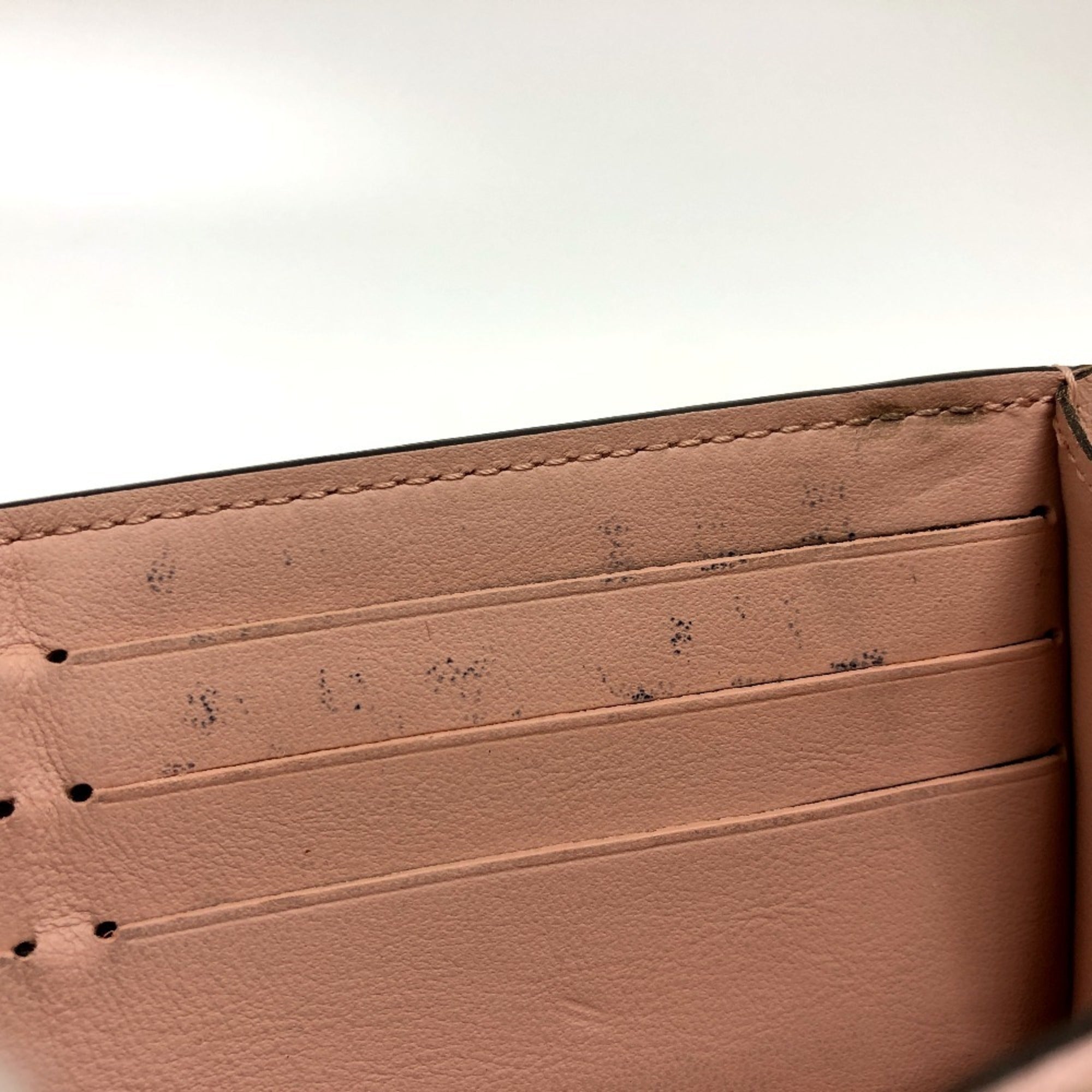 Louis Vuitton Magnolia Pink Monogram Mahina Leather Long Wallet (Tri-Fold) (Pre-Owned)