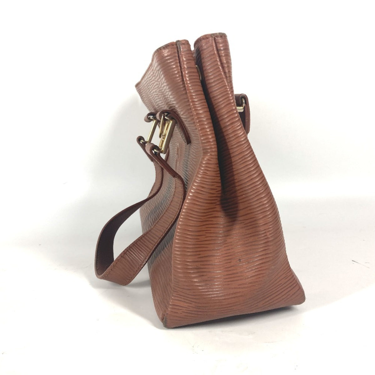 Fendi Brown Leather Handbag Shoulder Bag Tote Bag (Pre-Owned)