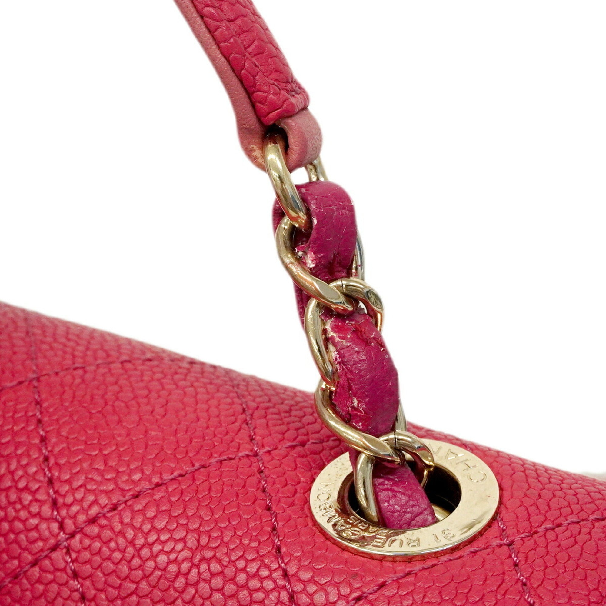 Chanel Pink Grained Calfskin Handbag (Pre-Owned)