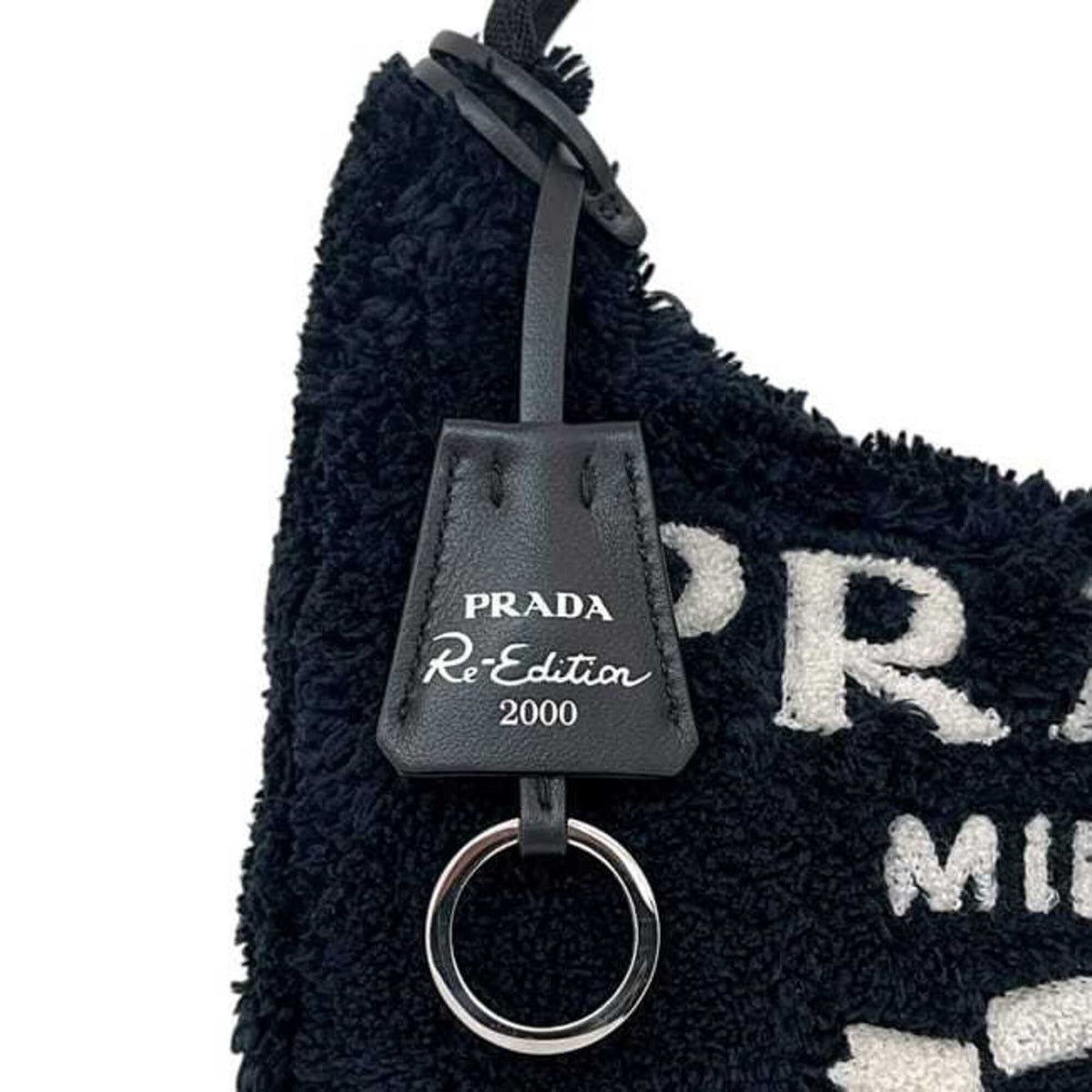 Prada Black Nero Pile Fabric Handbag (Pre-Owned)