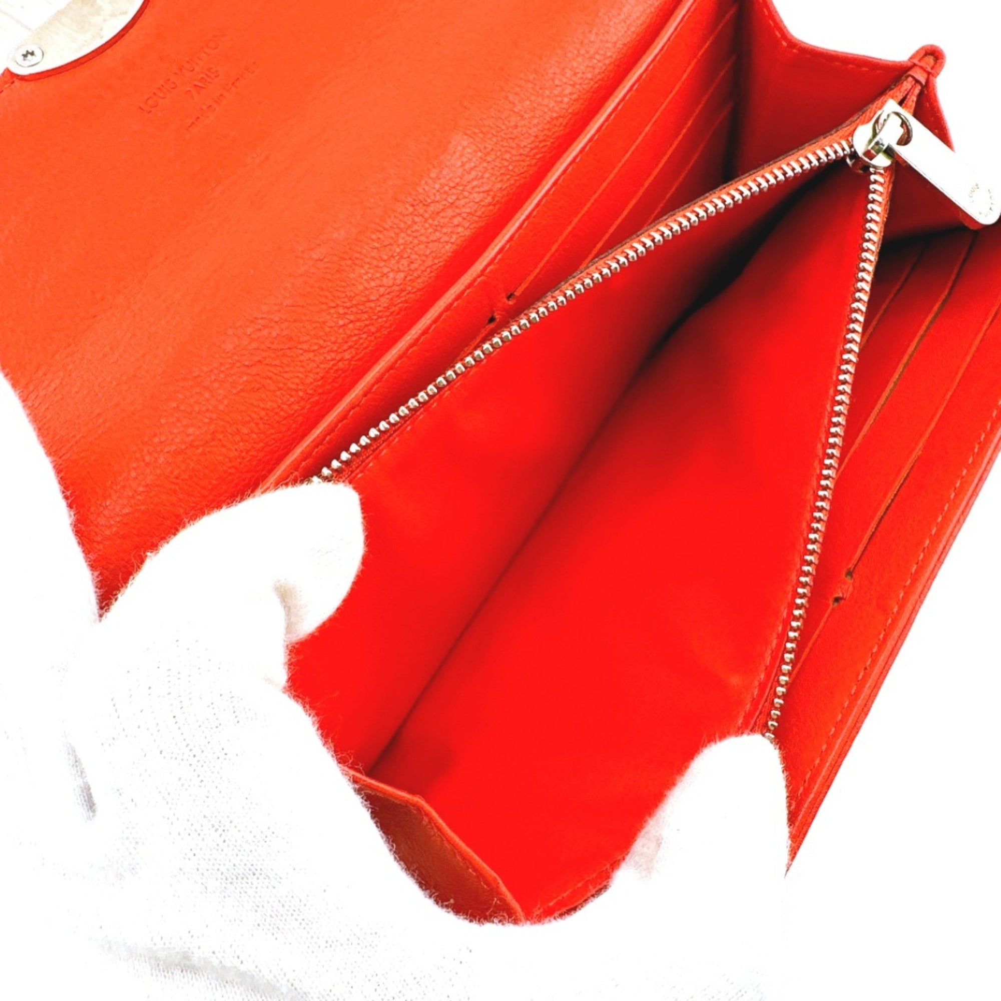 Louis Vuitton Corail Mahina Leather Long Wallet (Bi-Fold) (Pre-Owned)