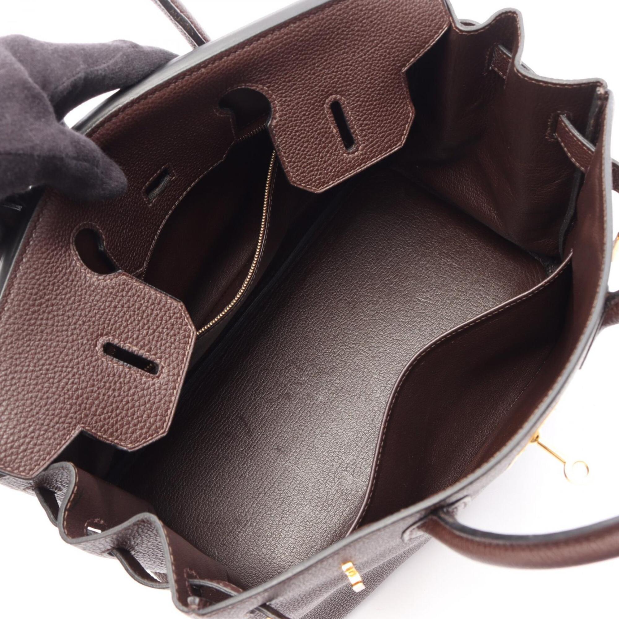Hermes Brown Togo Leather Handbag (Pre-Owned)