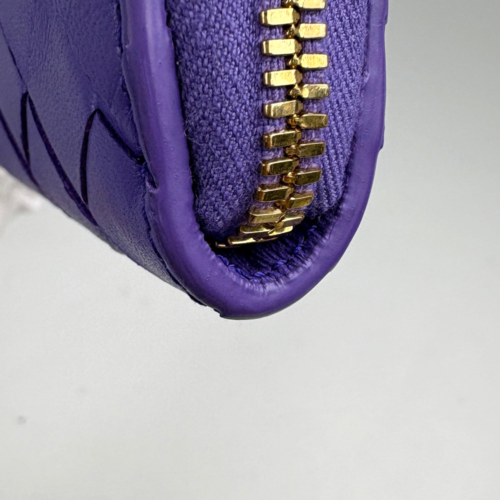 Bottega Veneta Purple Intrecciato Long Wallet (Bi-Fold) (Pre-Owned)