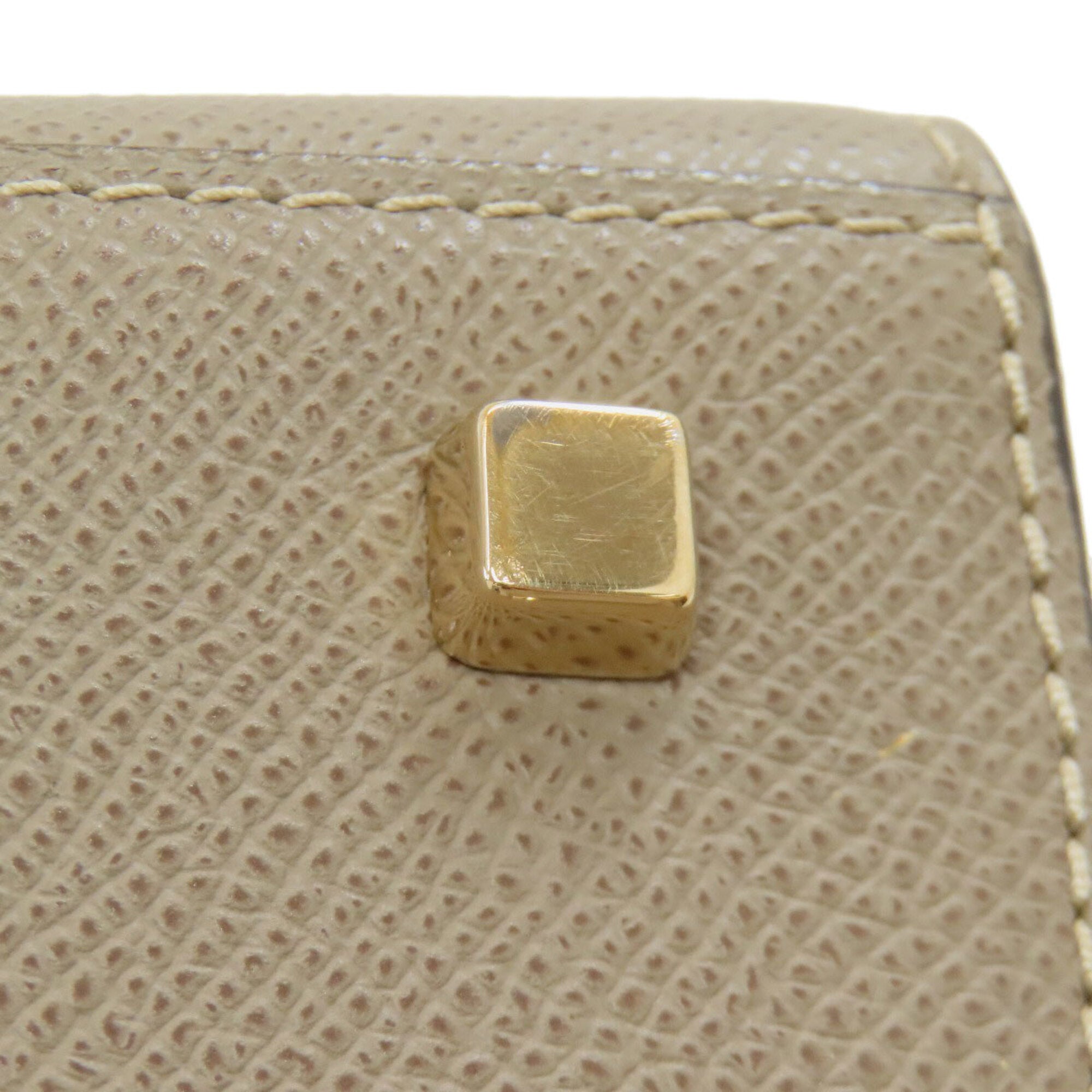Valextra Grayish Leather Handbag (Pre-Owned)
