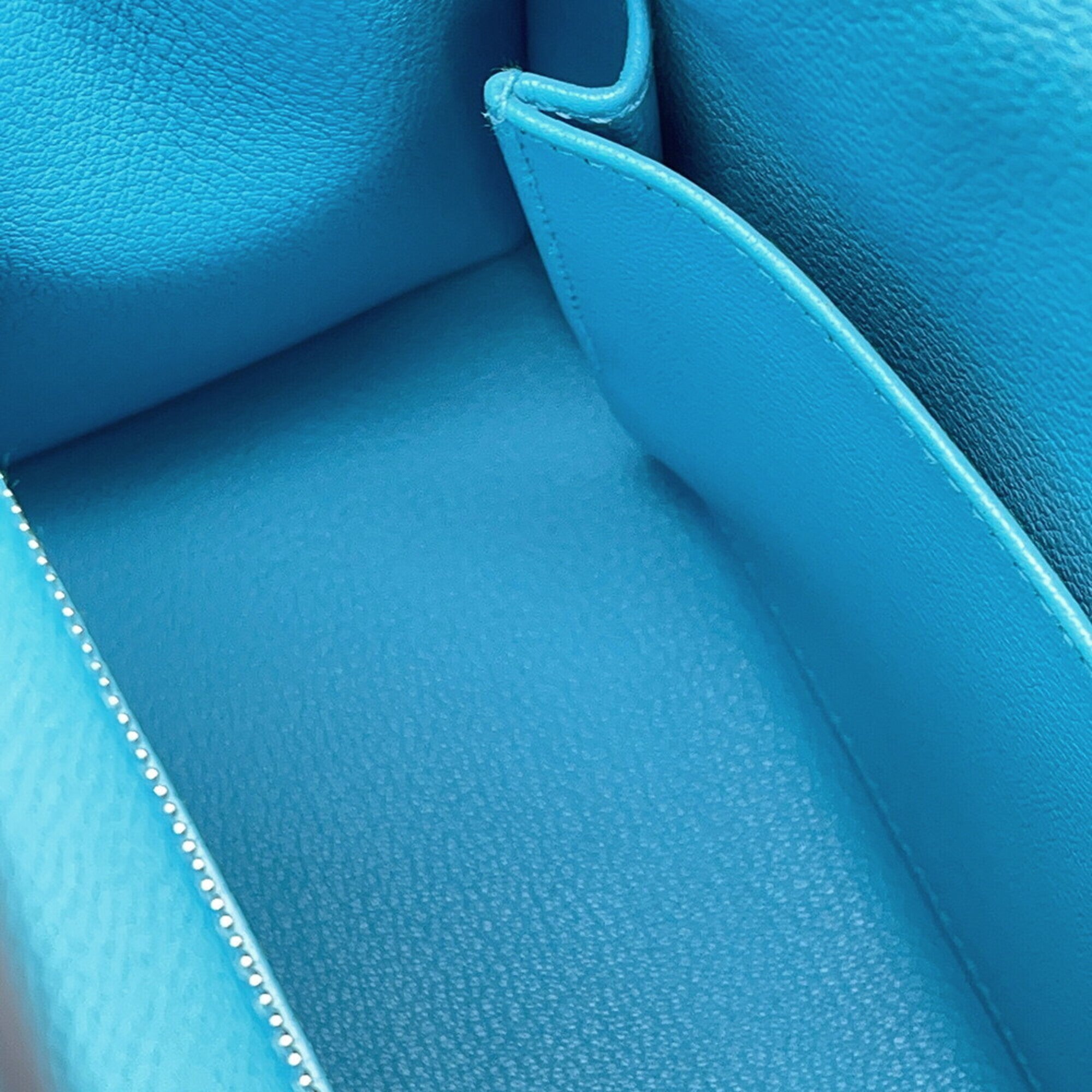 Hermes Blue Epsom Leather Handbag (Pre-Owned)