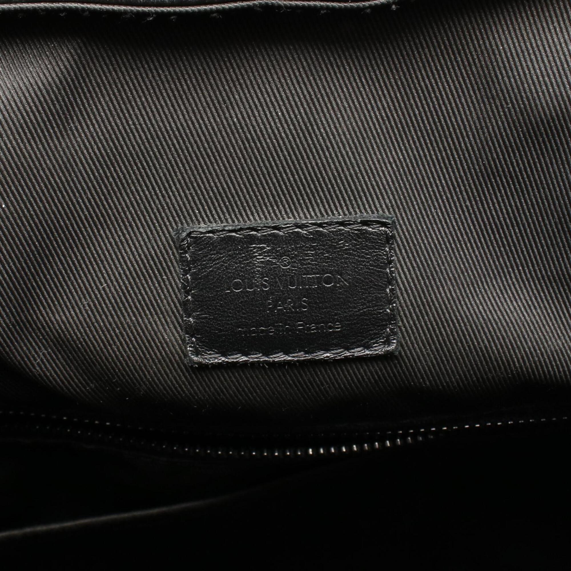 Louis Vuitton Black Noir Leather Backpack (Pre-Owned)