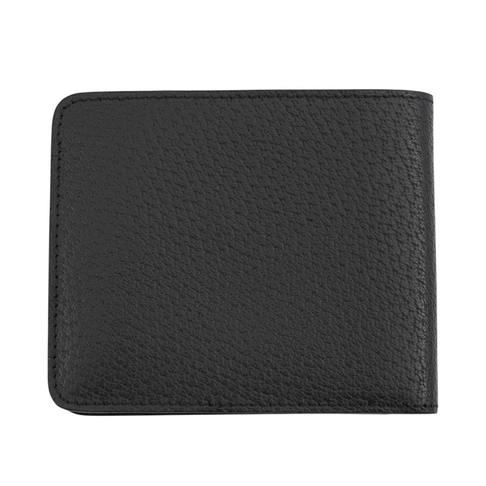 Salvatore Ferragamo Gancini Black Leather Wallet (Bi-Fold) (Pre-Owned)