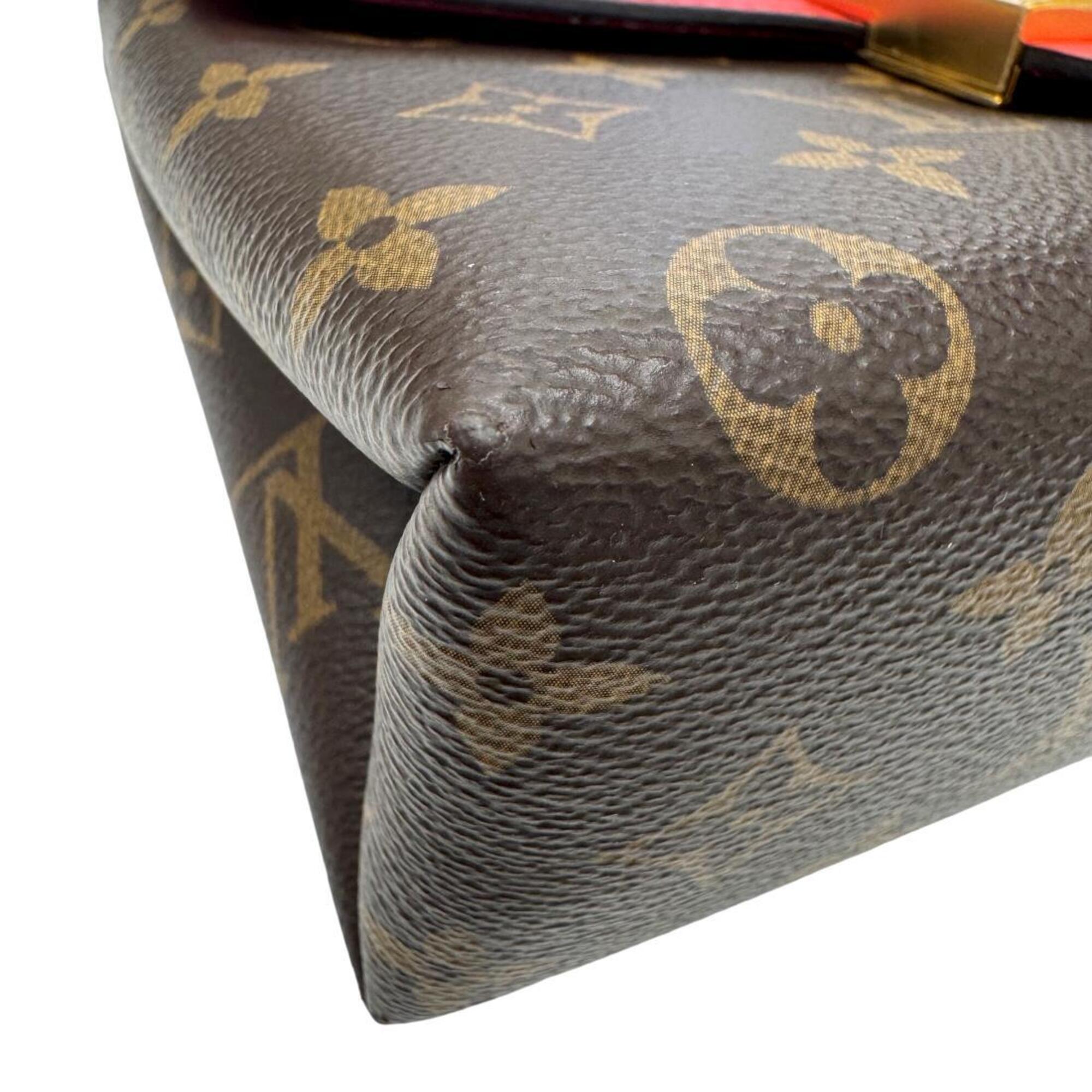 Louis Vuitton Monogram Brown Coquelicots Monogram Monogram Handbag Shoulder Bag (Pre-Owned)