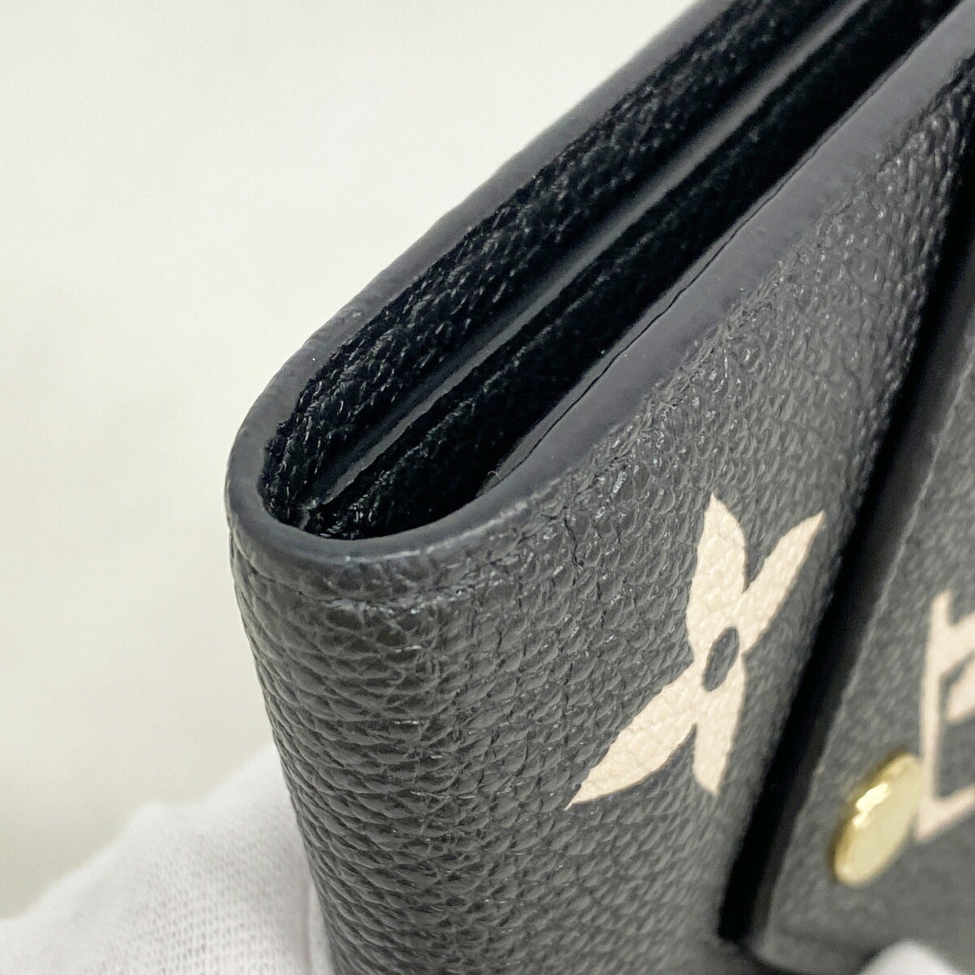 Louis Vuitton Cream Noir Wallet (Tri-Fold) (Pre-Owned)