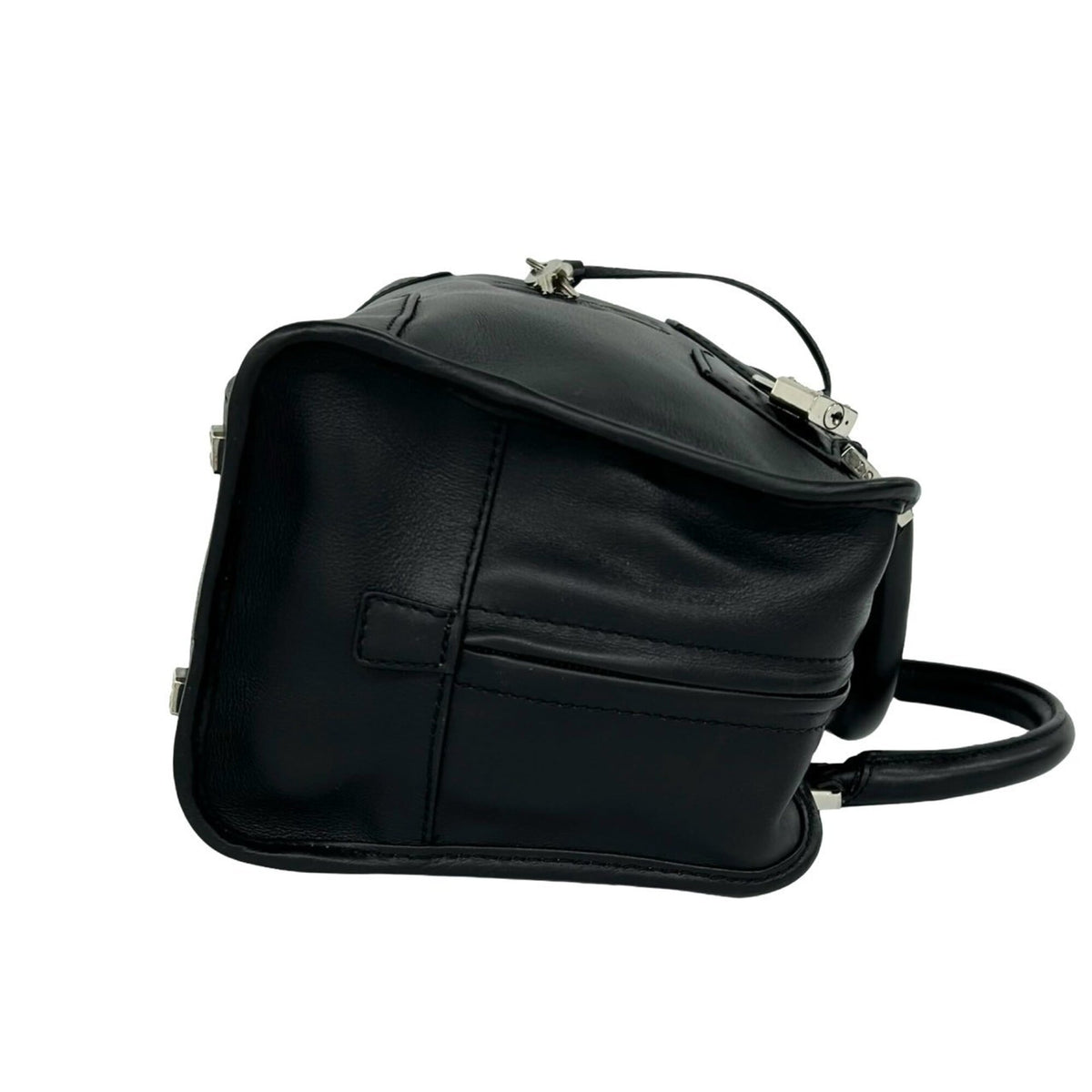 Loewe Black Leather Boston Bag Handbag Tote Bag (Pre-Owned)