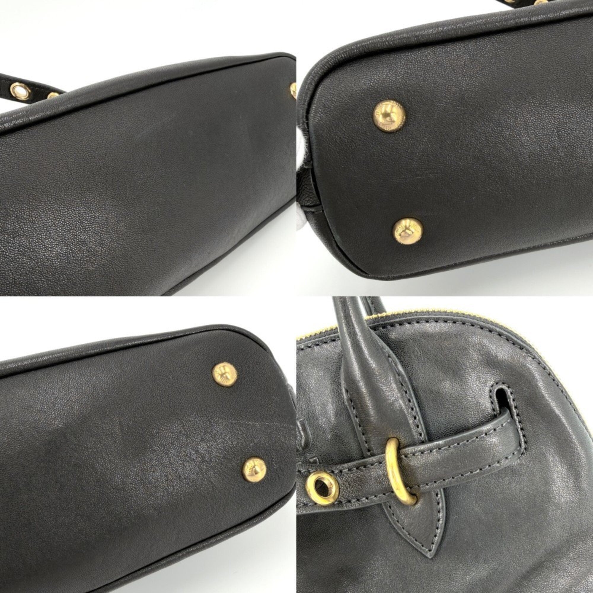 Miu Miu Black Leather Handbag Shoulder Bag (Pre-Owned)