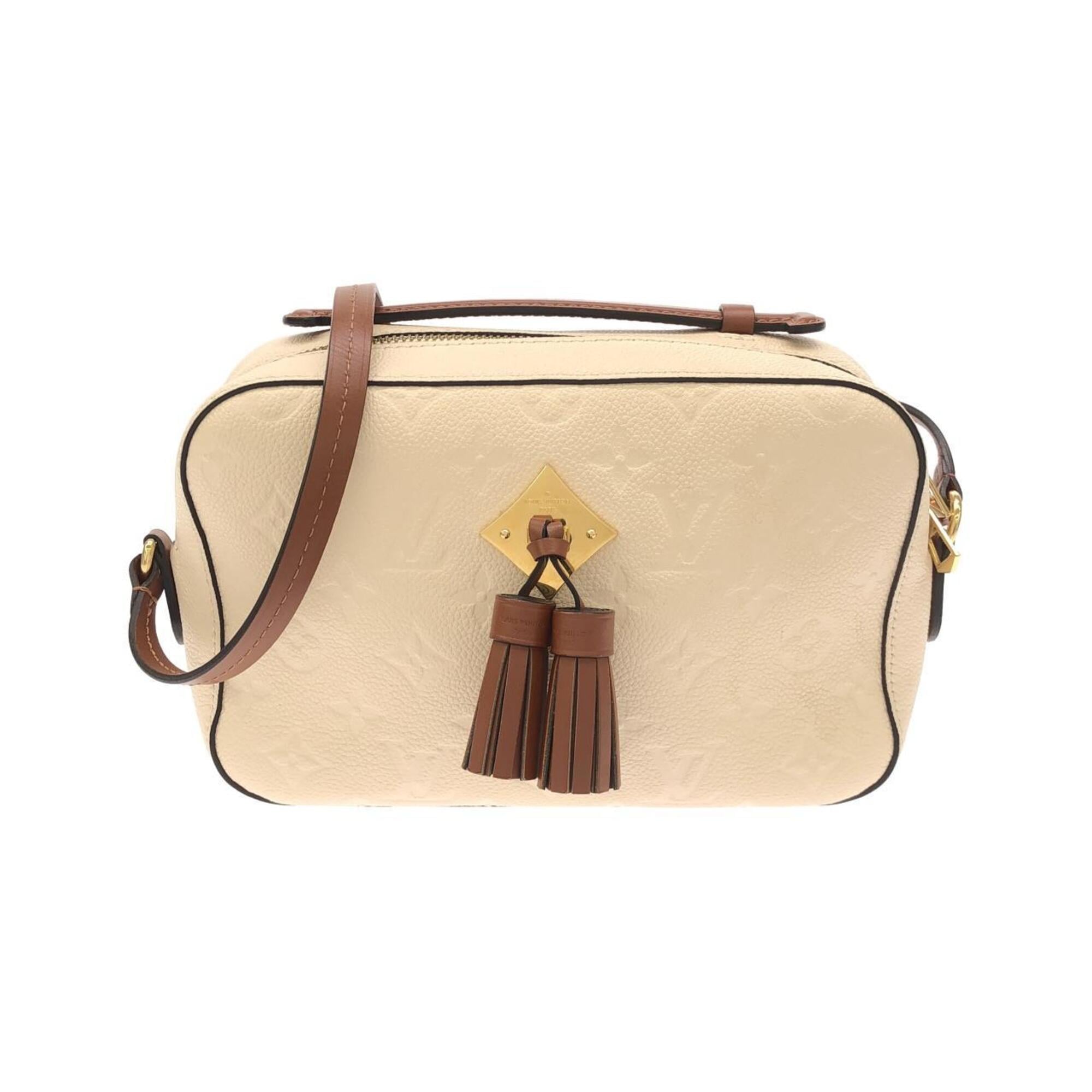Louis Vuitton Brown Caramel Cream Leather Shoulder Bag (Pre-Owned)